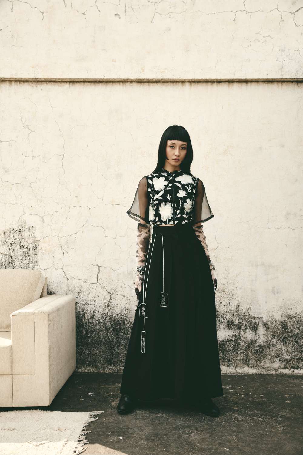 ATBW - AN Bloom Crop Top - Black