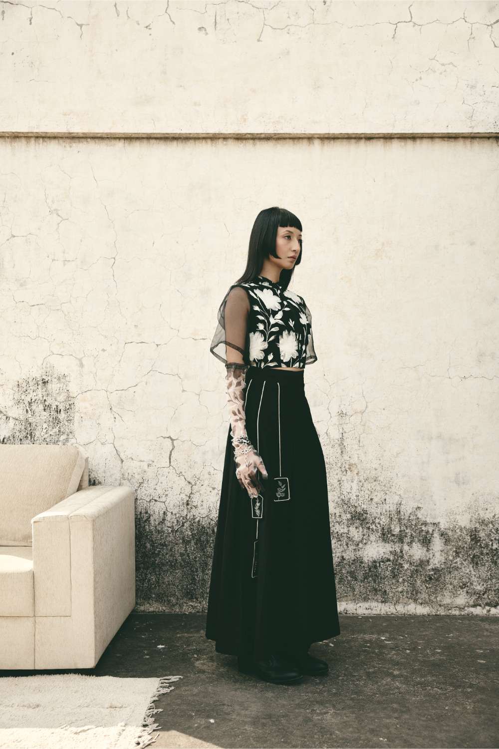 ATBW - AN Bloom Crop Top - Black