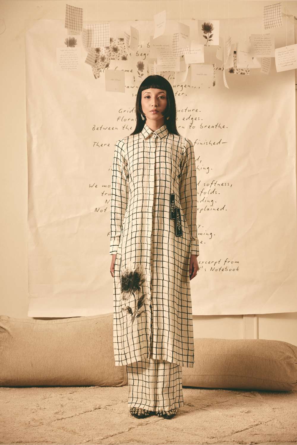 ATBW - AN Bookmark Grid Kurta with Grid Pants