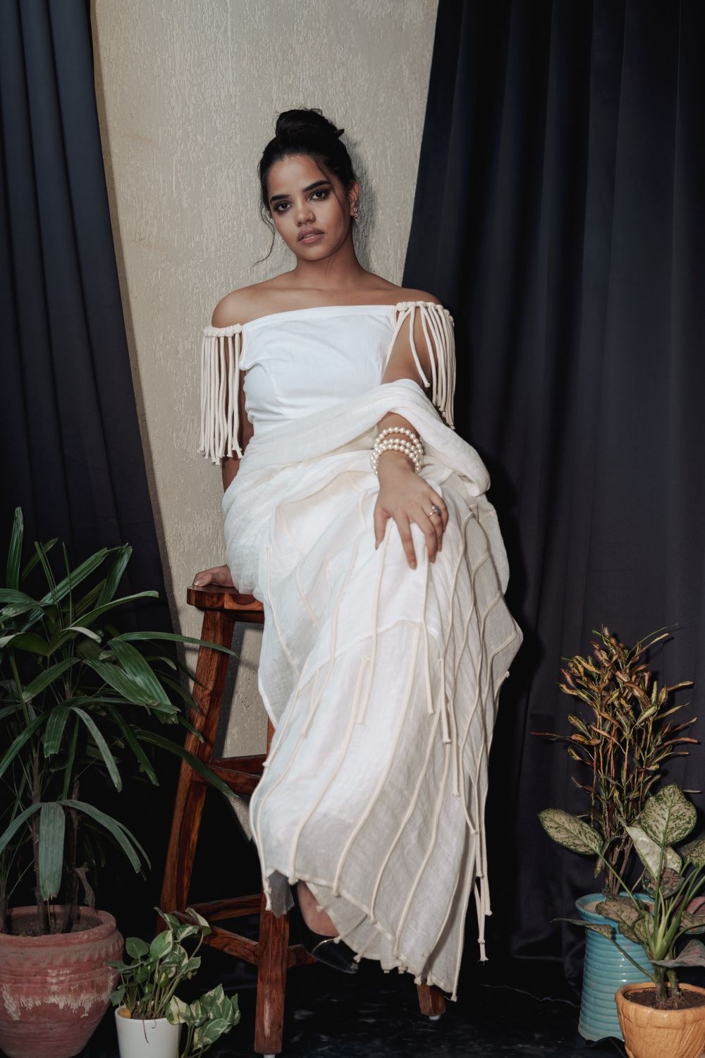 ATBW - White Brunch Saree