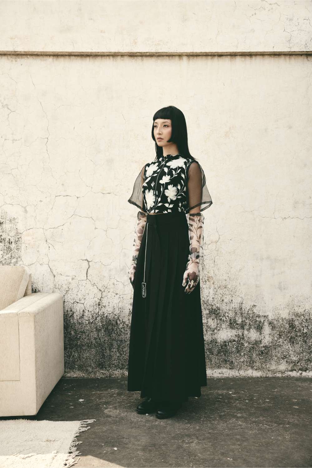 ATBW - AN Bloom Crop Top with Bookmark Skirt