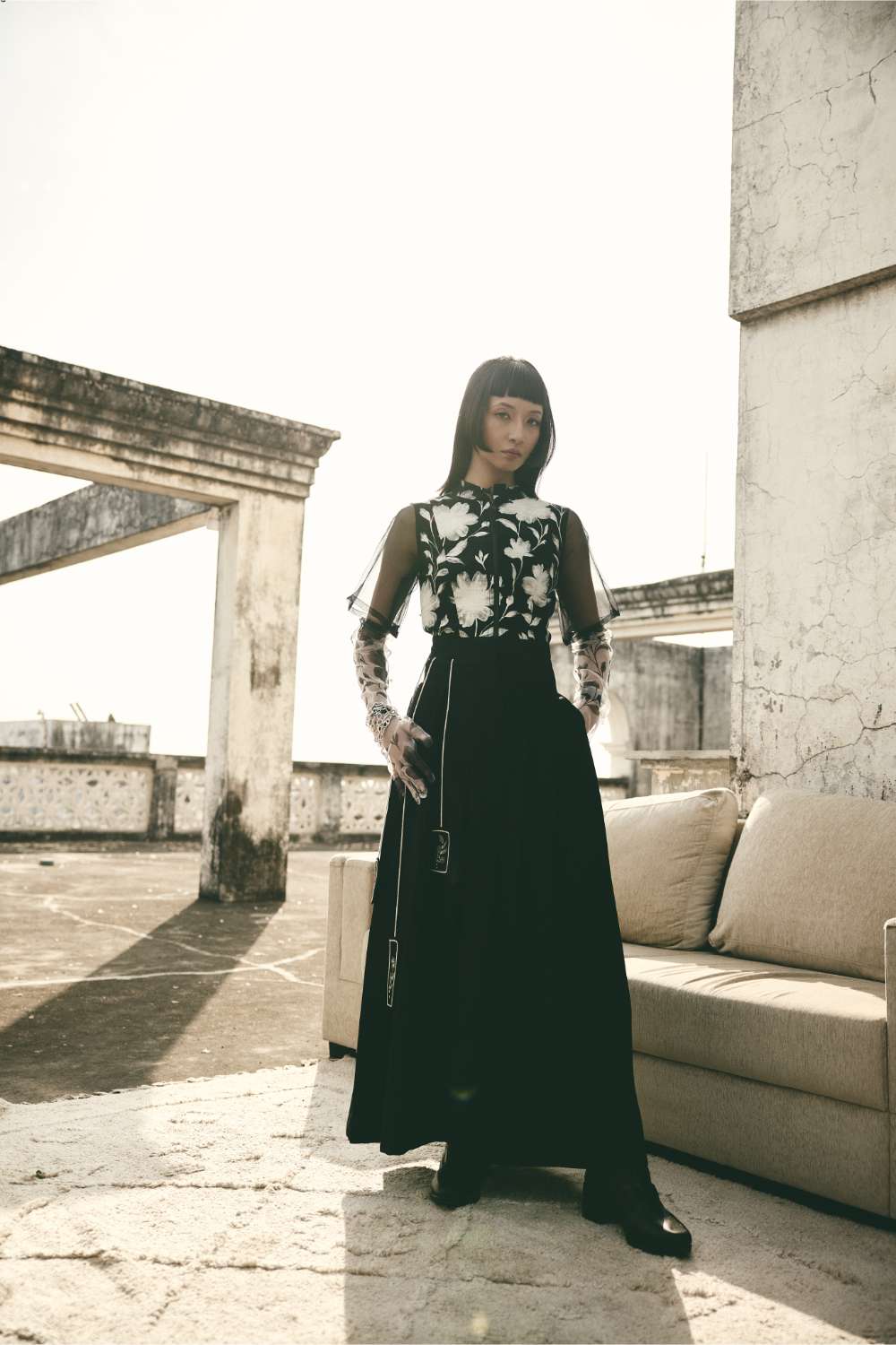 ATBW - AN Bloom Crop Top with Bookmark Skirt