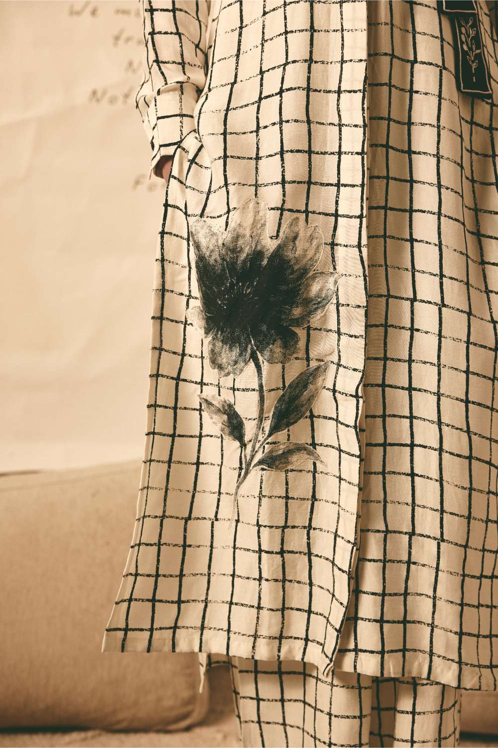 ATBW - AN Bookmark Grid Kurta with Grid Pants