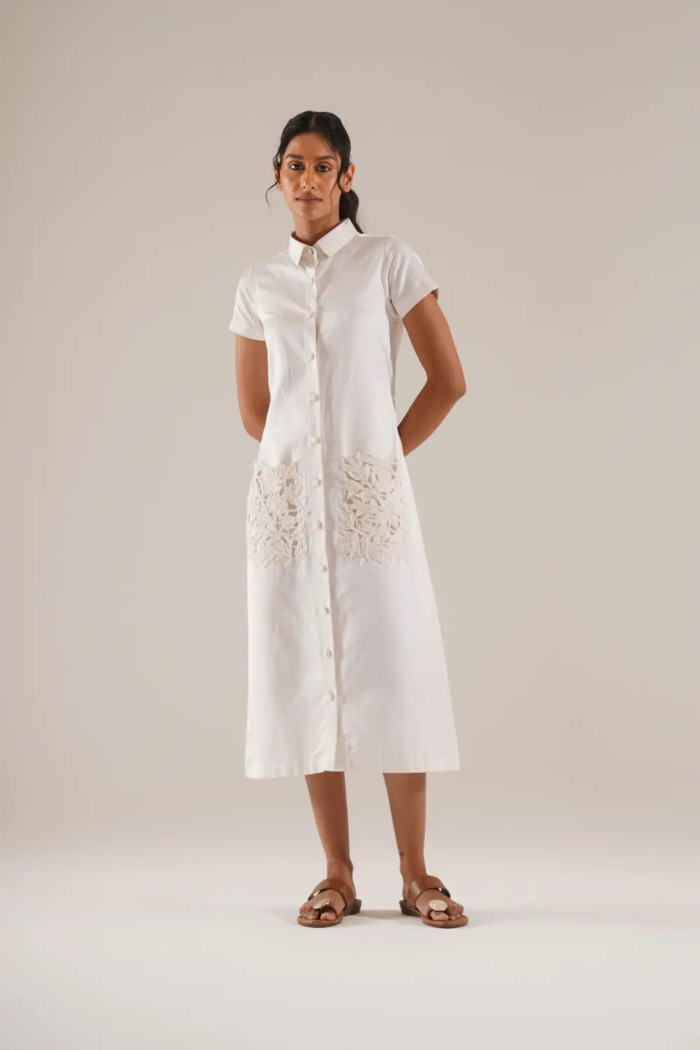 ATBW - TOSOTW Leaf Pockets Shirt Dress