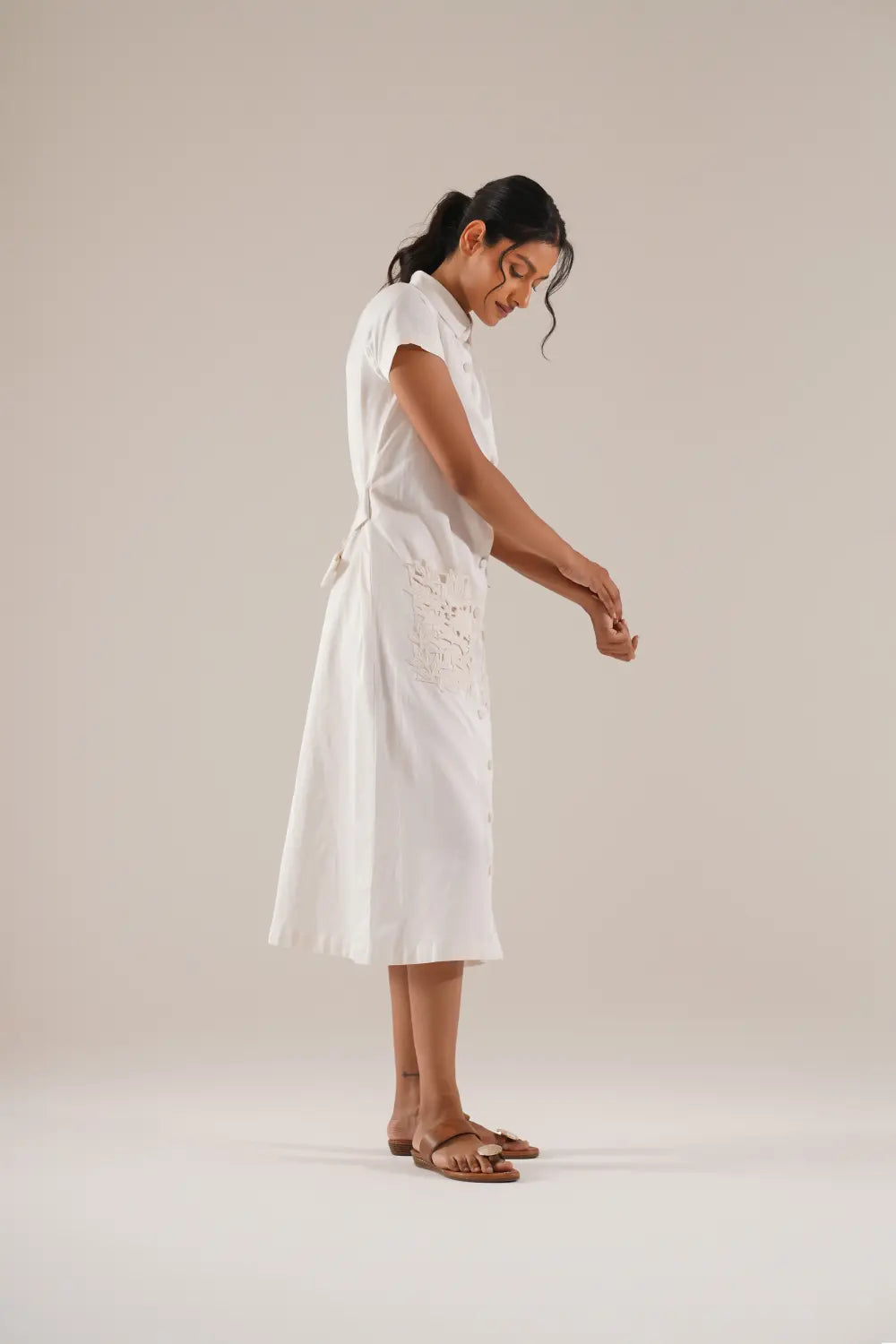 ATBW - TOSOTW Leaf Pockets Shirt Dress