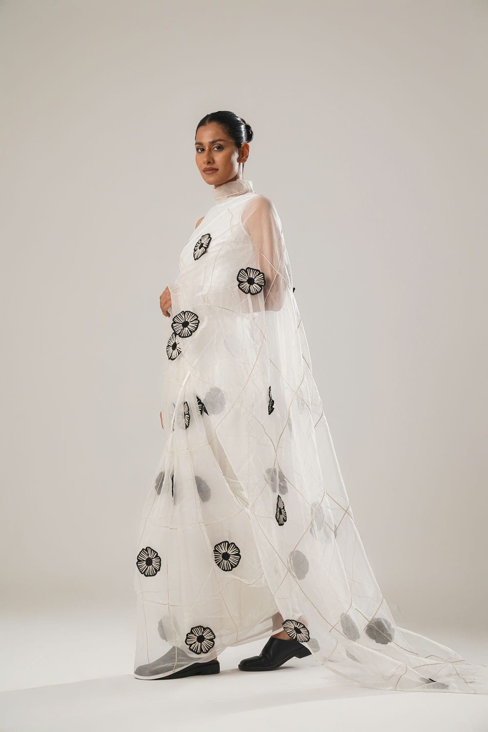 ATBW - MJ White Floral Saree