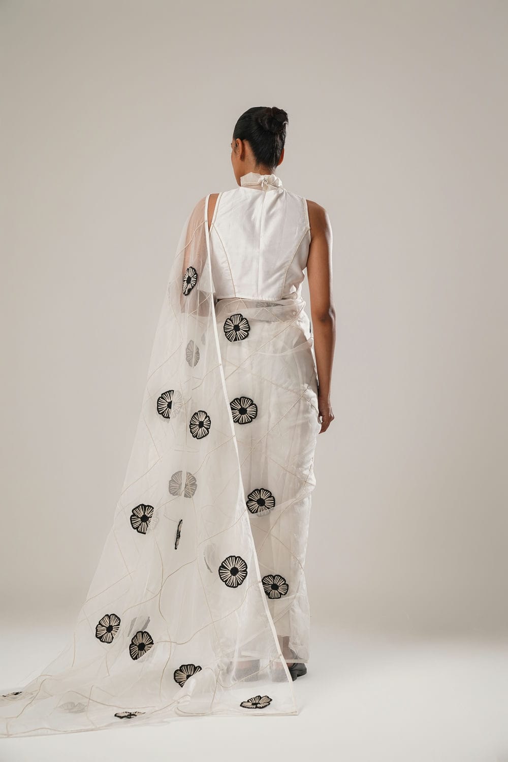 ATBW - MJ White Floral Saree