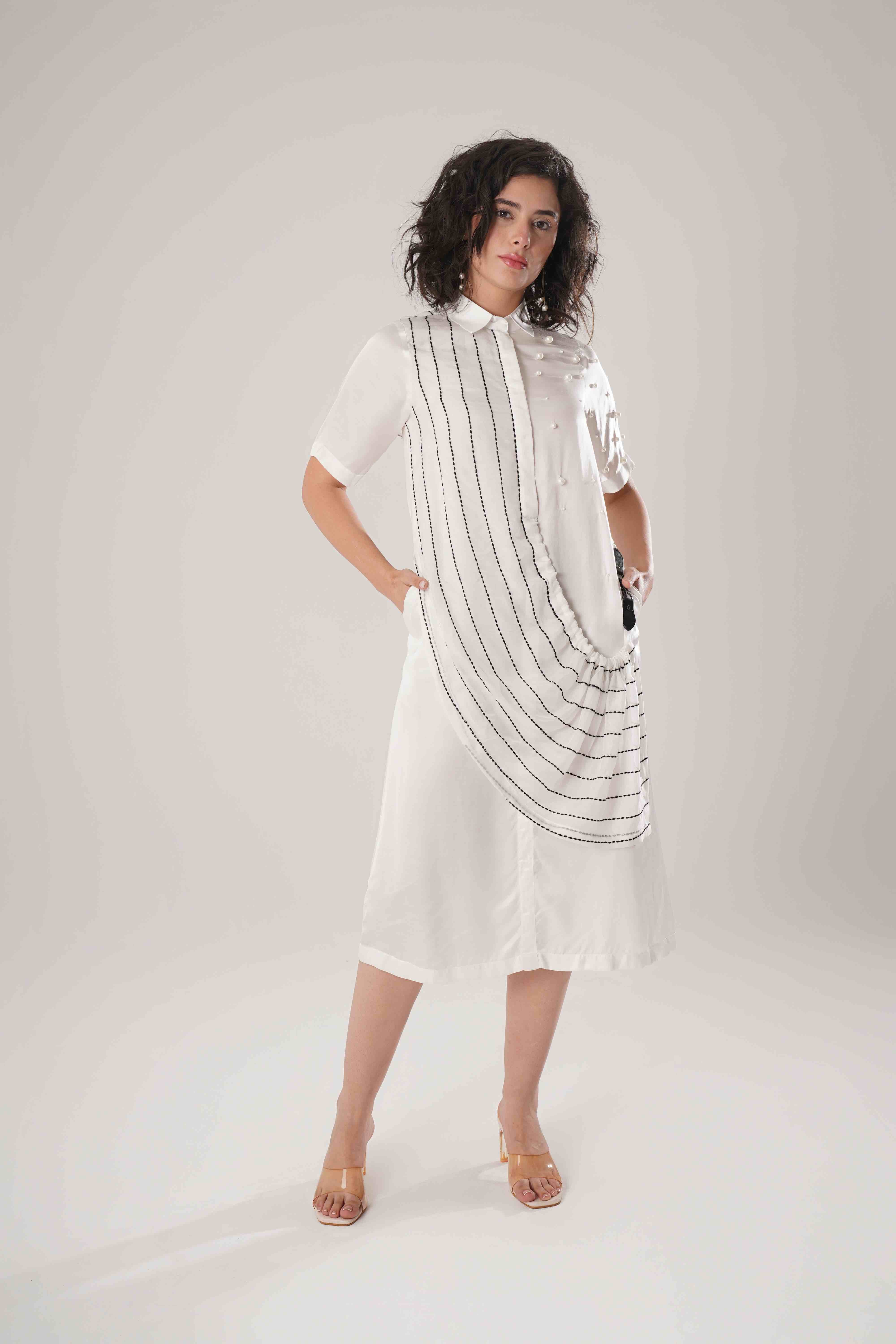 ATBW FLOW White Buckle Wrap Dress – ATBW ALL THINGS BLACK WHITE