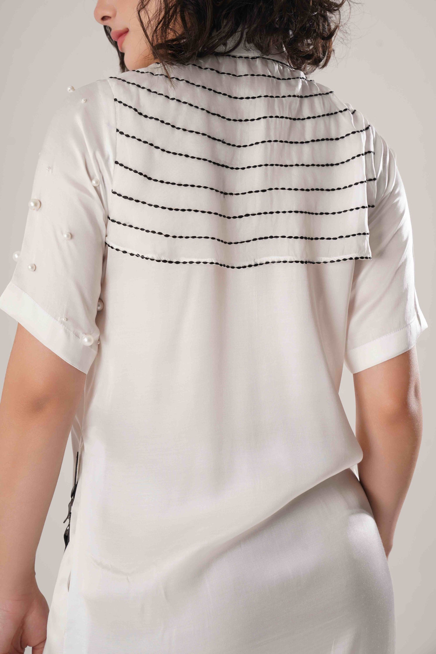 ATBW - FLOW White Buckle Wrap Dress