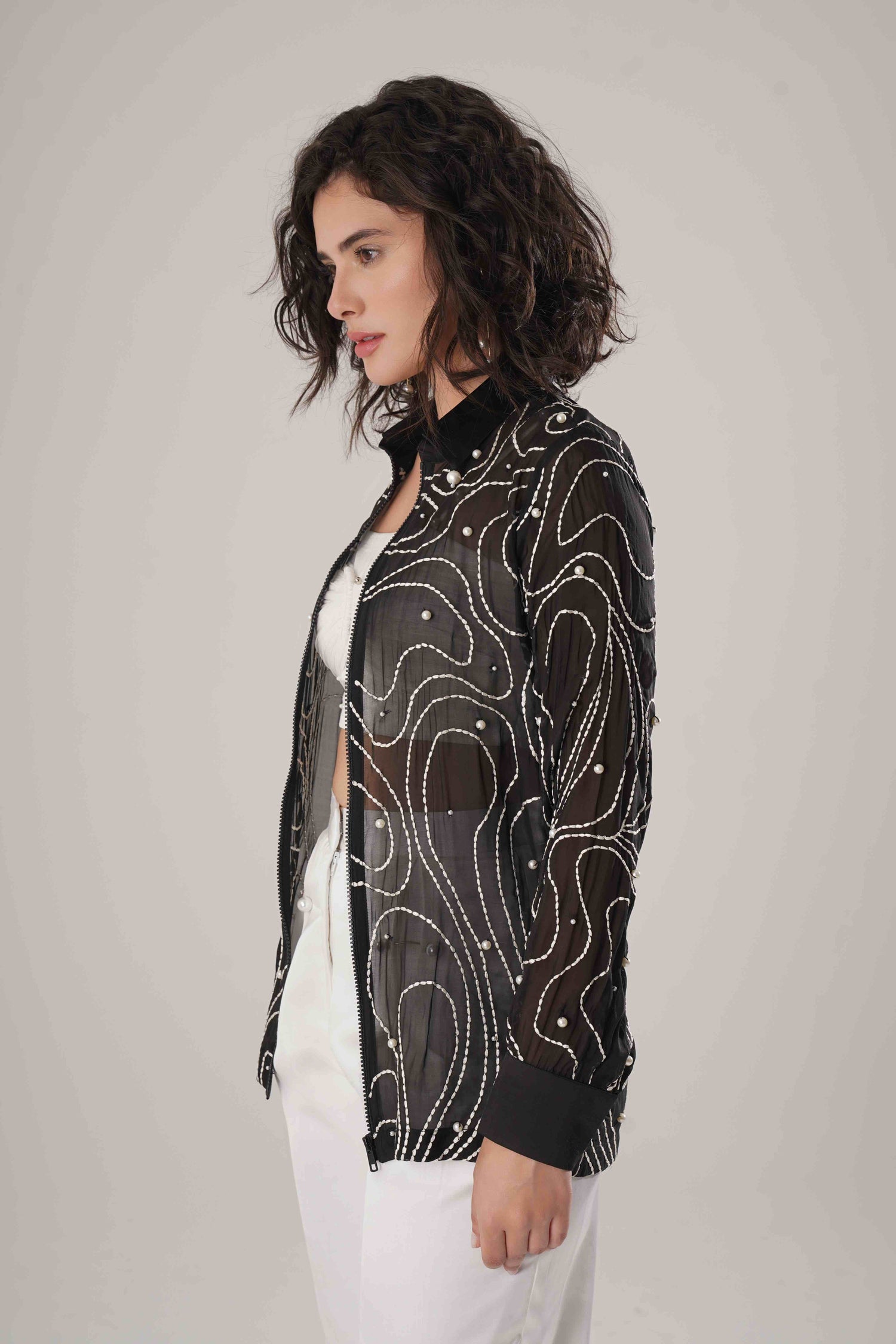 ATBW - FLOW Black Embroidered Shirt