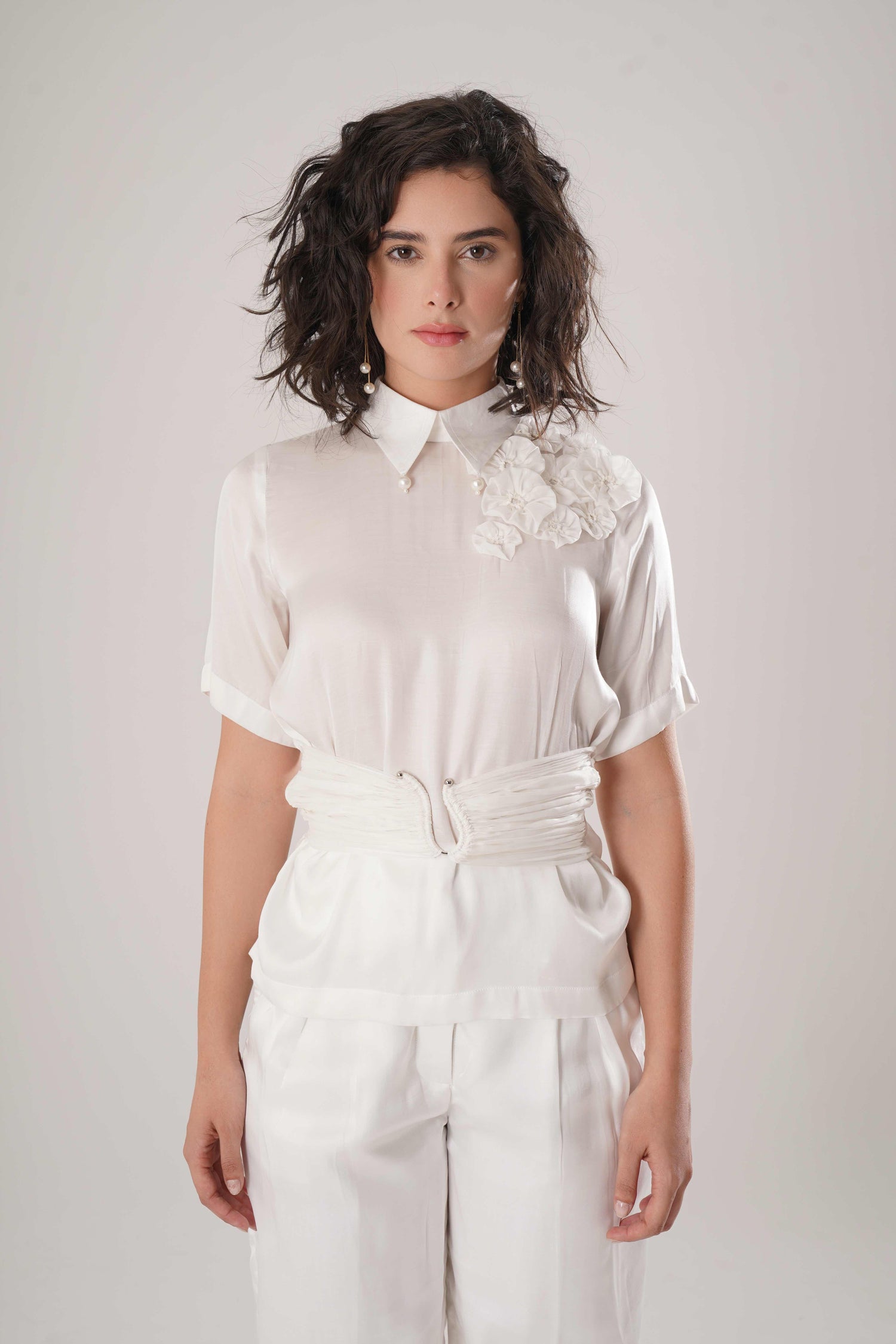 ATBW - FLOW White Corset Shirt