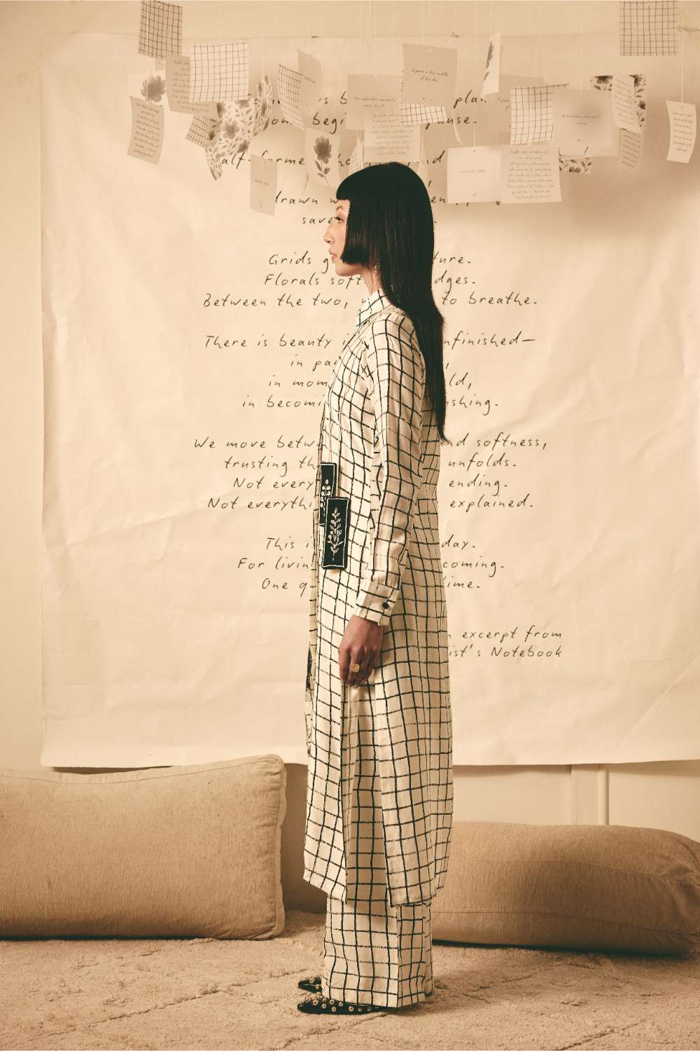 ATBW - AN Bookmark Grid Kurta with Grid Pants
