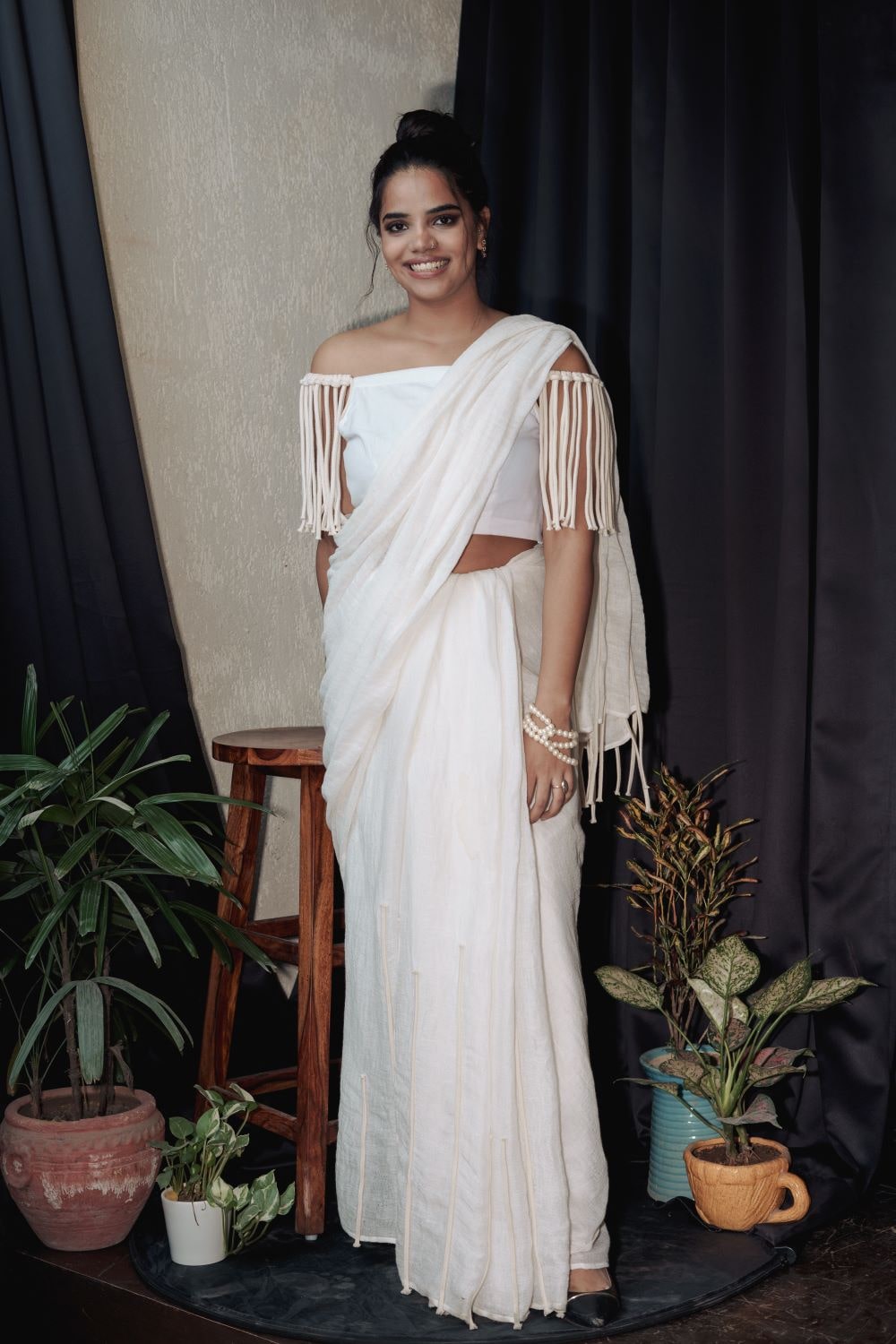 ATBW - White Brunch Saree