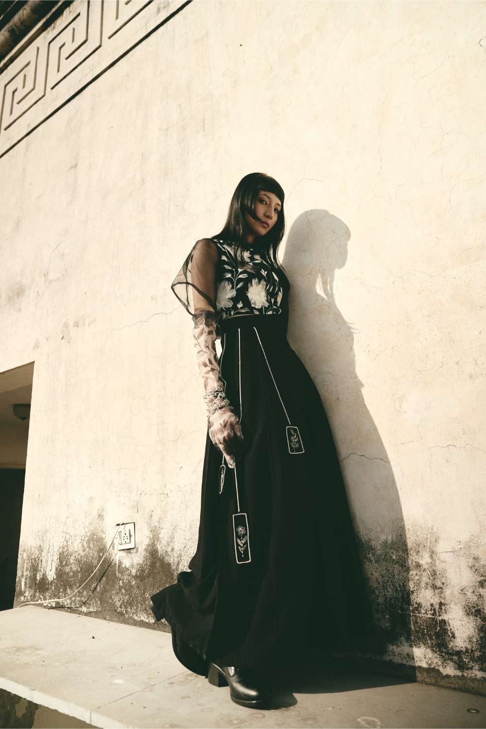 ATBW - AN Bloom Crop Top with Bookmark Skirt