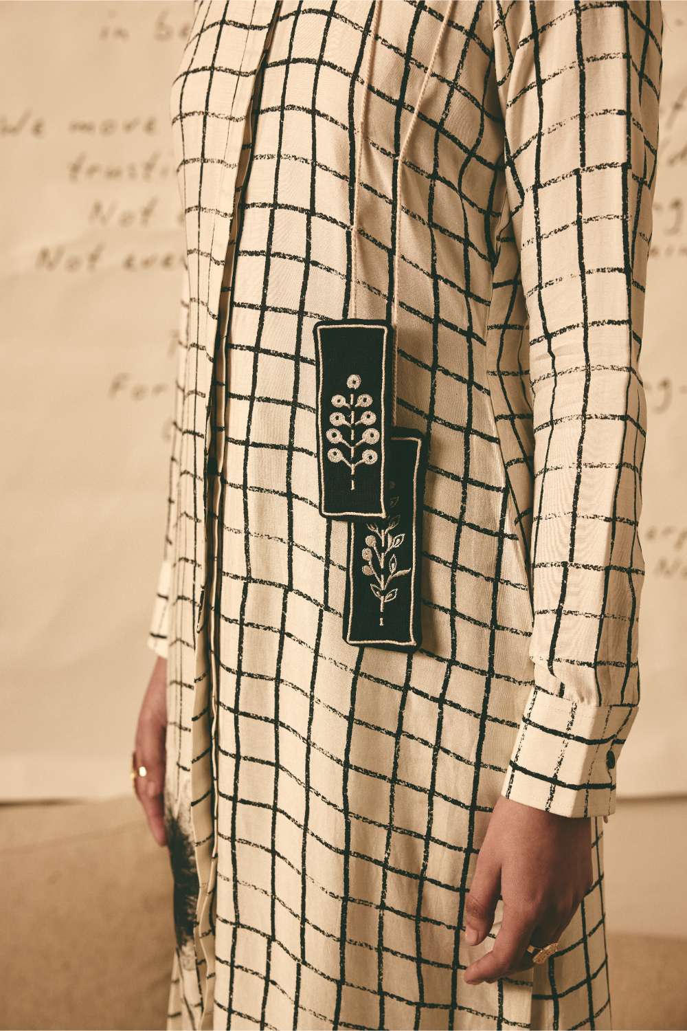 ATBW - AN Bookmark Grid Kurta with Grid Pants