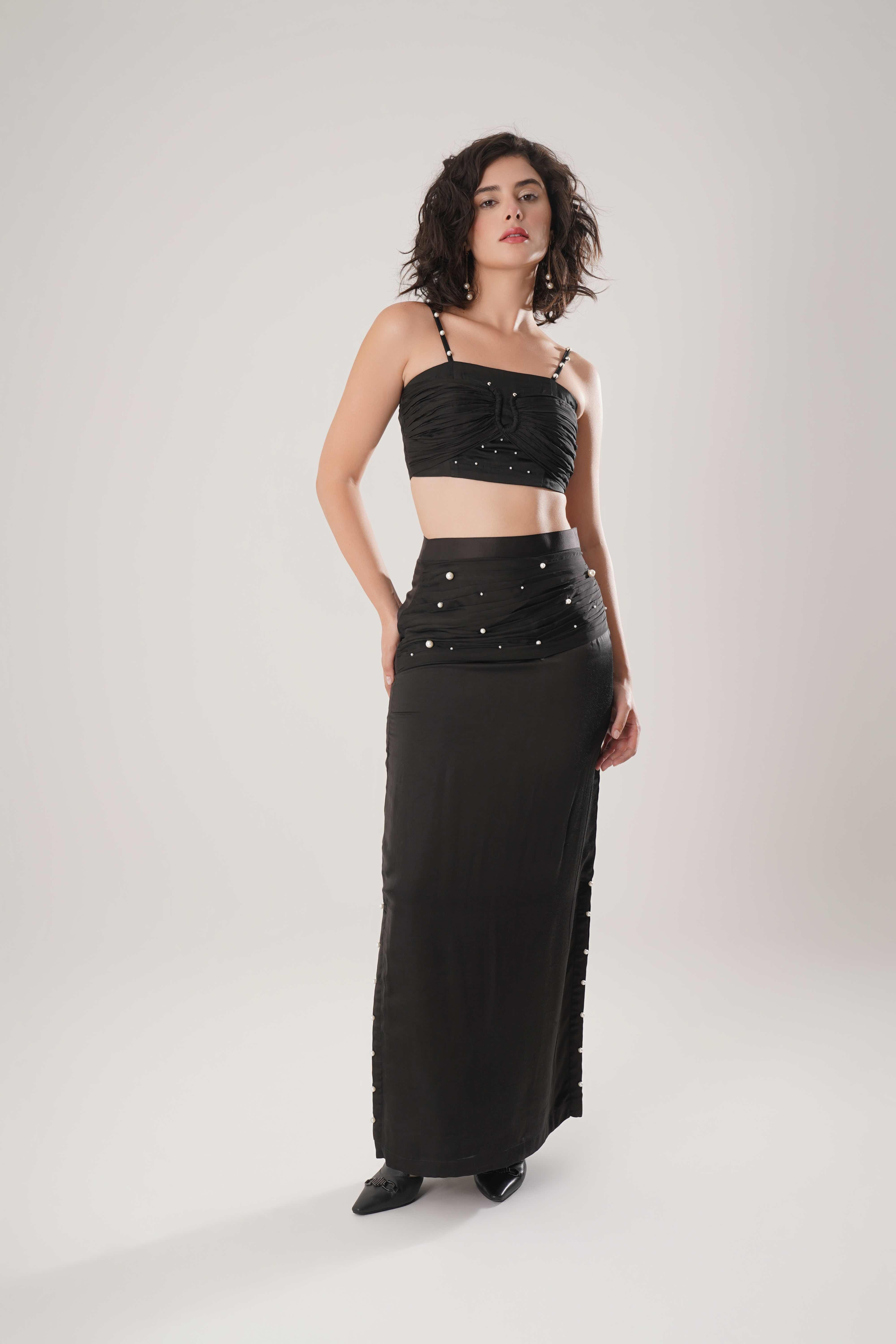 ATBW - FLOW Black Trench + Long Skirt + Black Bustier