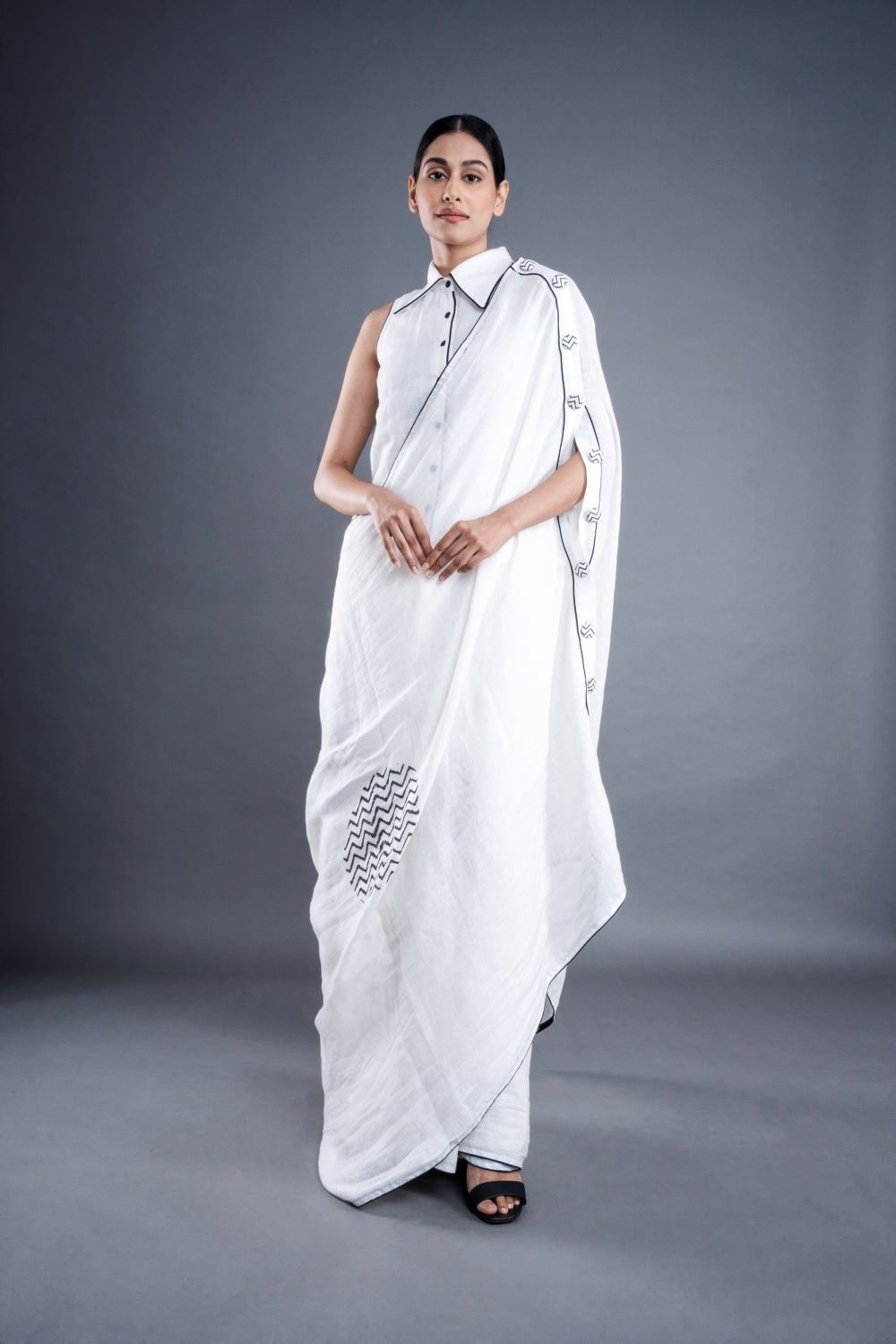 ATBW - Mystic White Saree