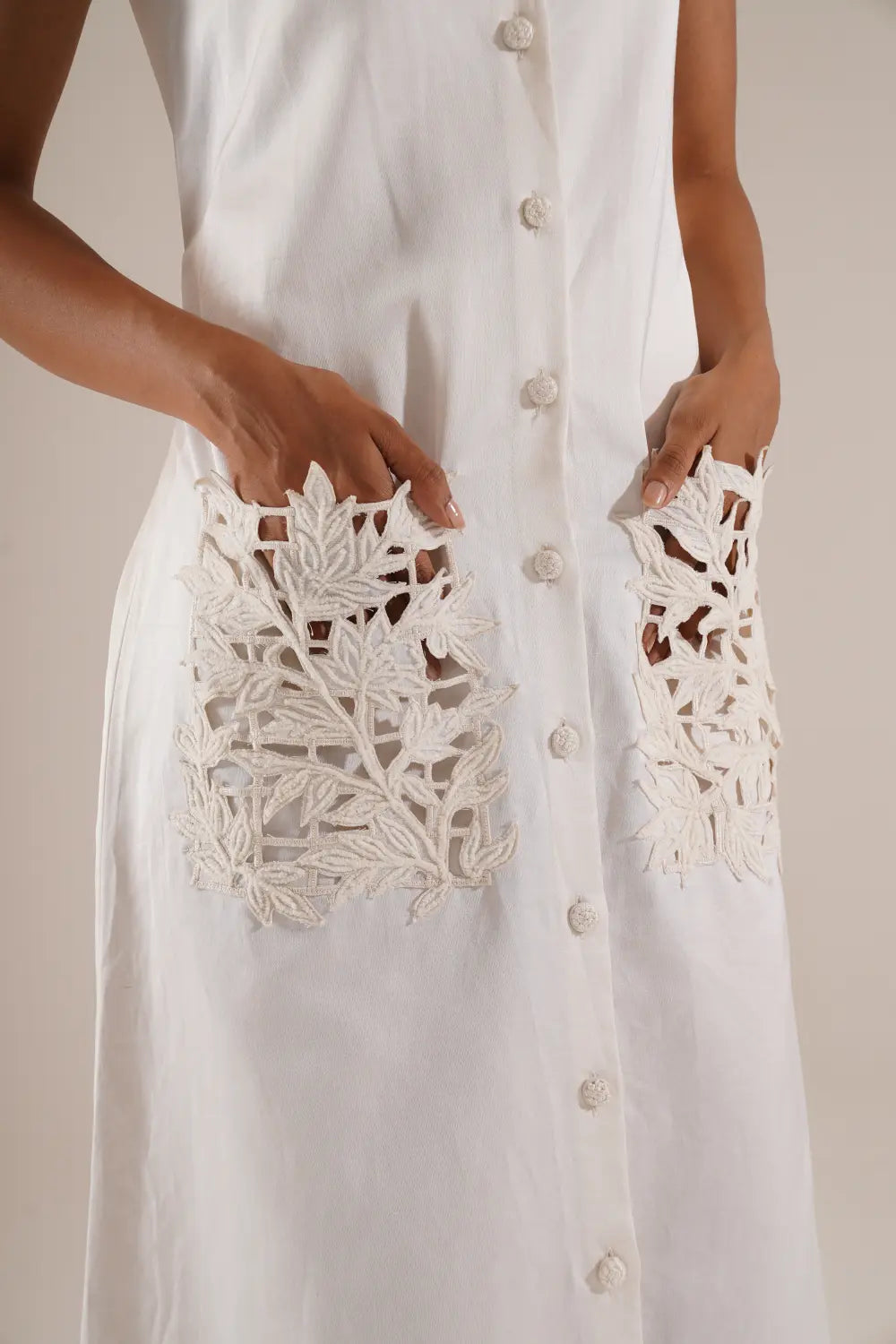 ATBW - TOSOTW Leaf Pockets Shirt Dress