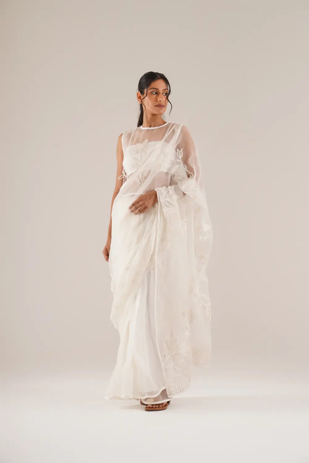 ATBW - TOSOTW Ivory Echo Saree Set