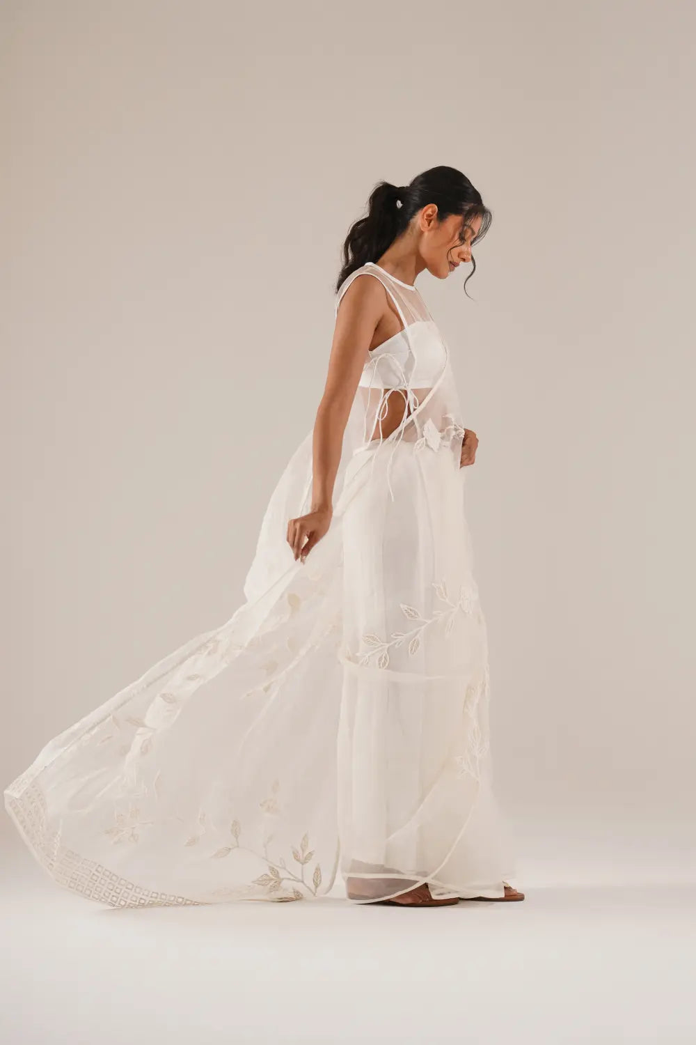 ATBW - TOSOTW Ivory Echo Saree Set