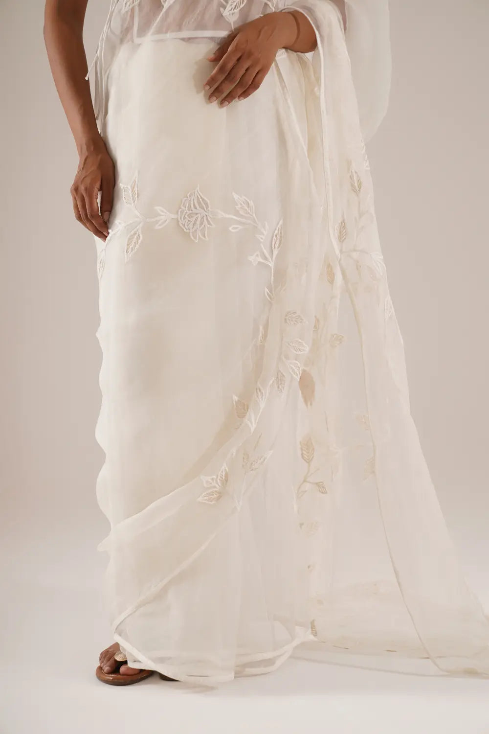 ATBW - TOSOTW Ivory Echo Saree Set