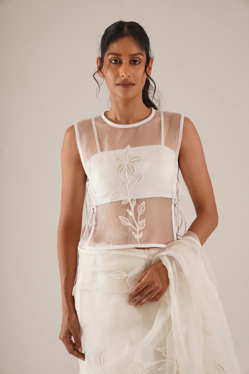 ATBW - TOSOTW Ivory Echo Saree Set
