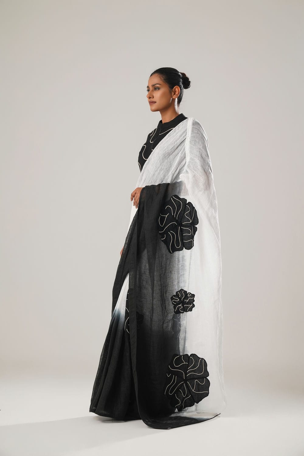 ATBW - MJ Ombre Floral Saree