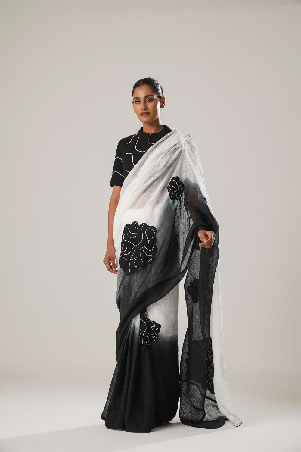 ATBW - MJ Ombre Floral Saree