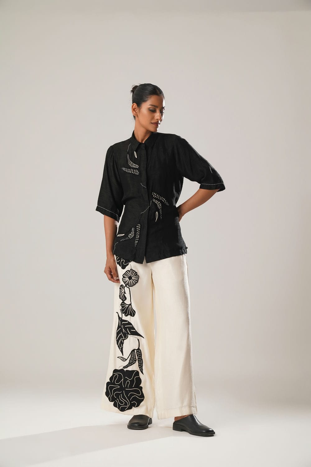 ATBW - MJ Back Tie Shirt + Floral Pants