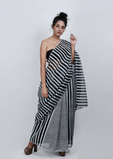 ATBW - Black Geometric Pattern Saree