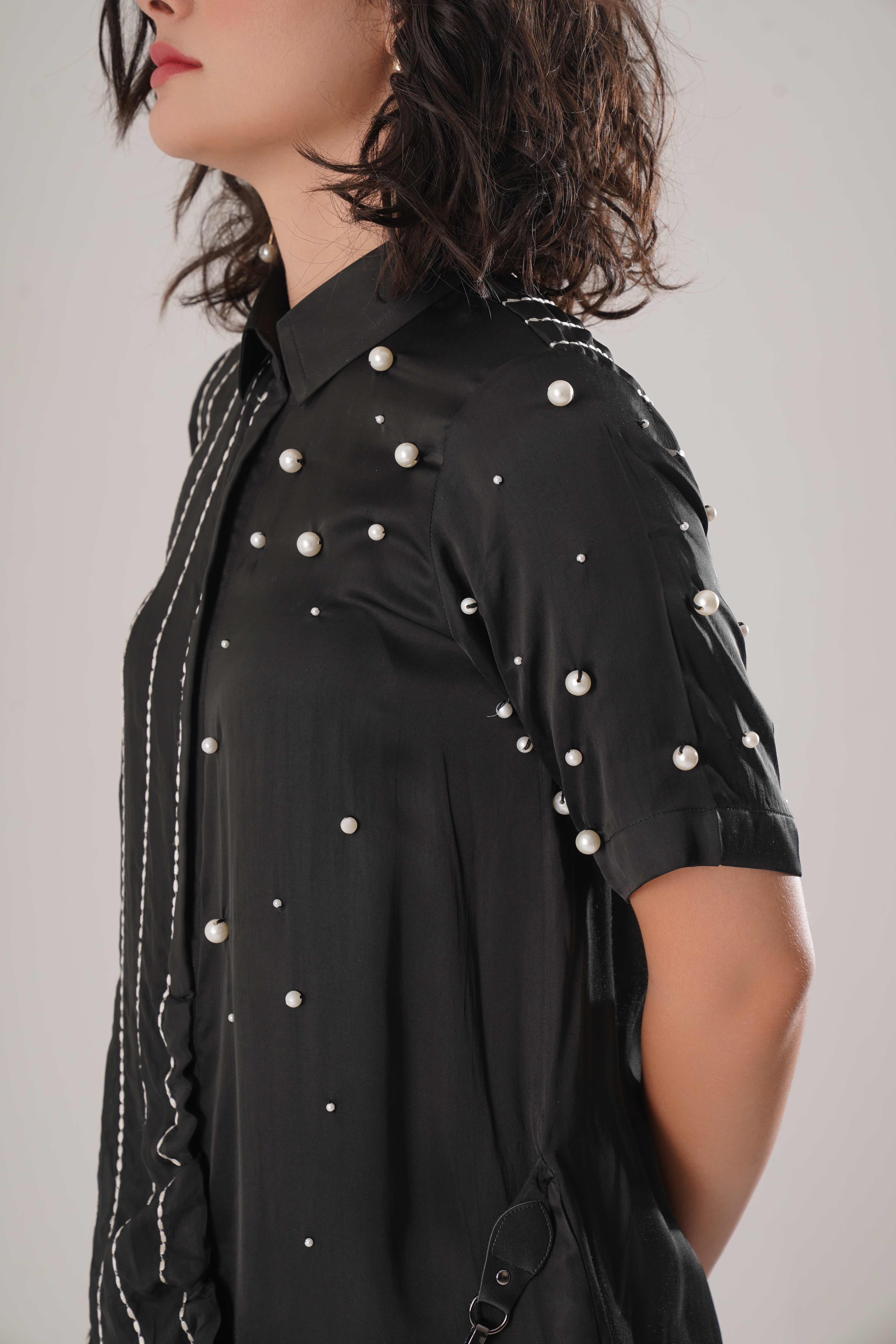 ATBW - FLOW Black Buckle Wrap Dress