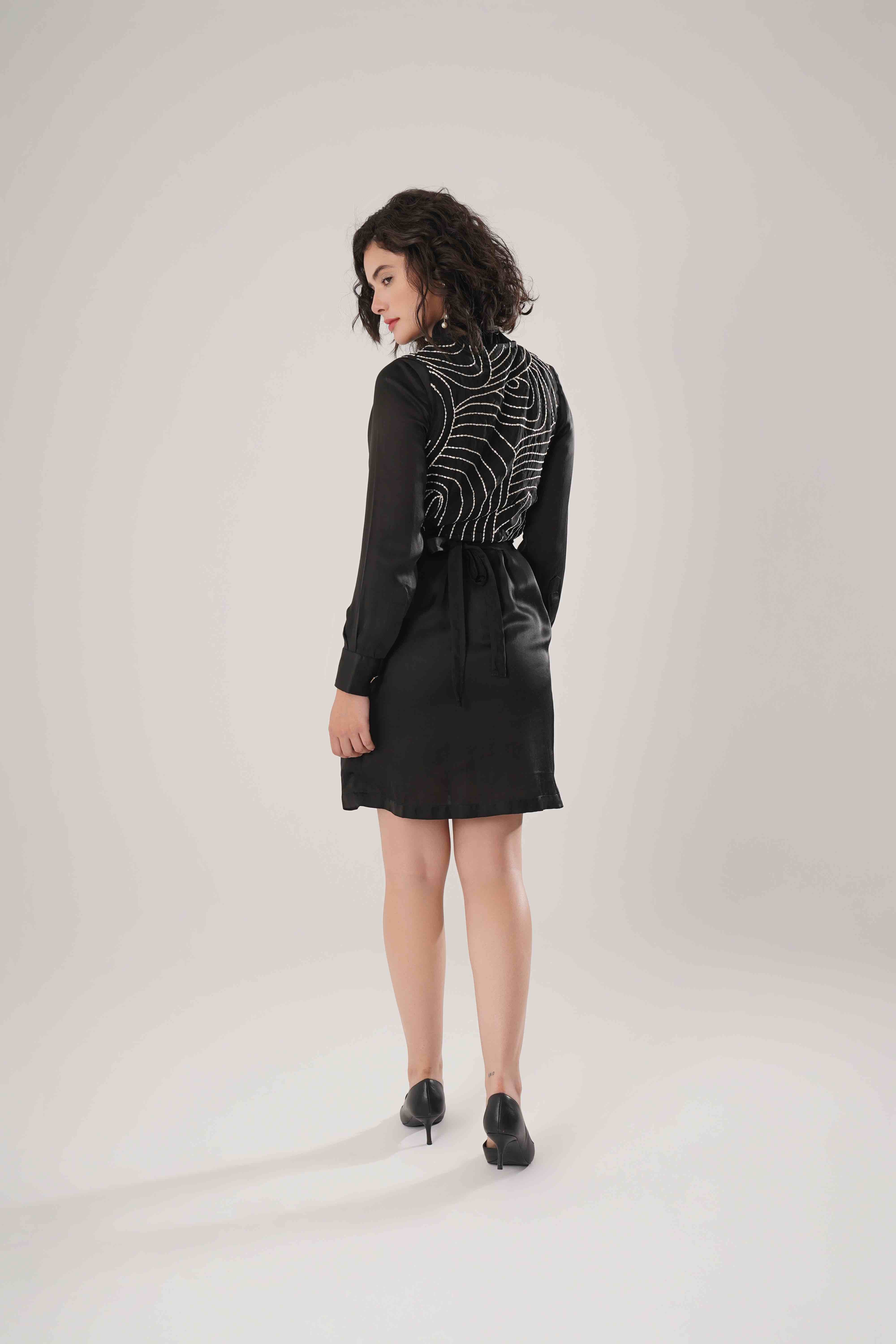 ATBW - FLOW Black Long Shirt Set