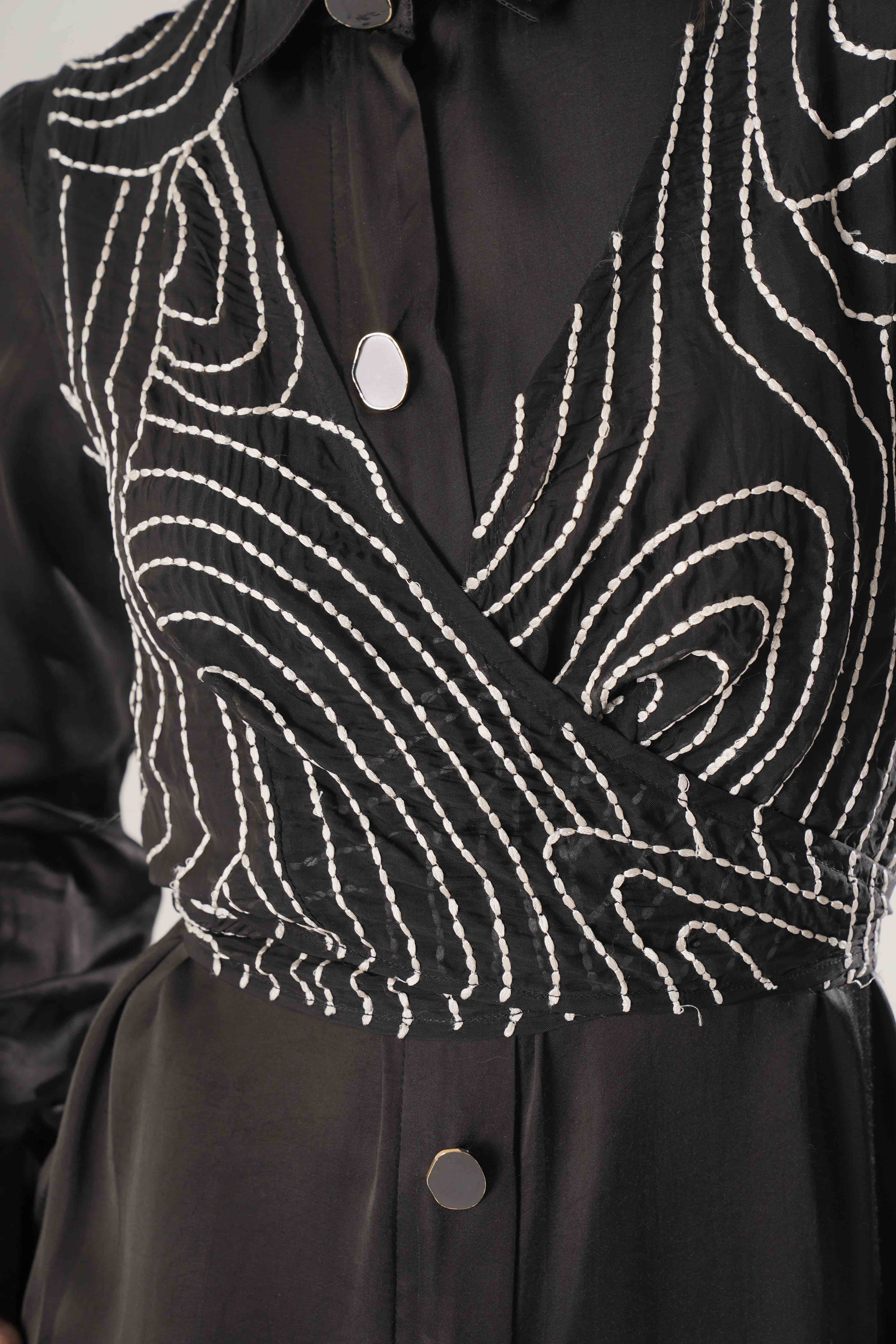 ATBW - FLOW Black Long Shirt Set