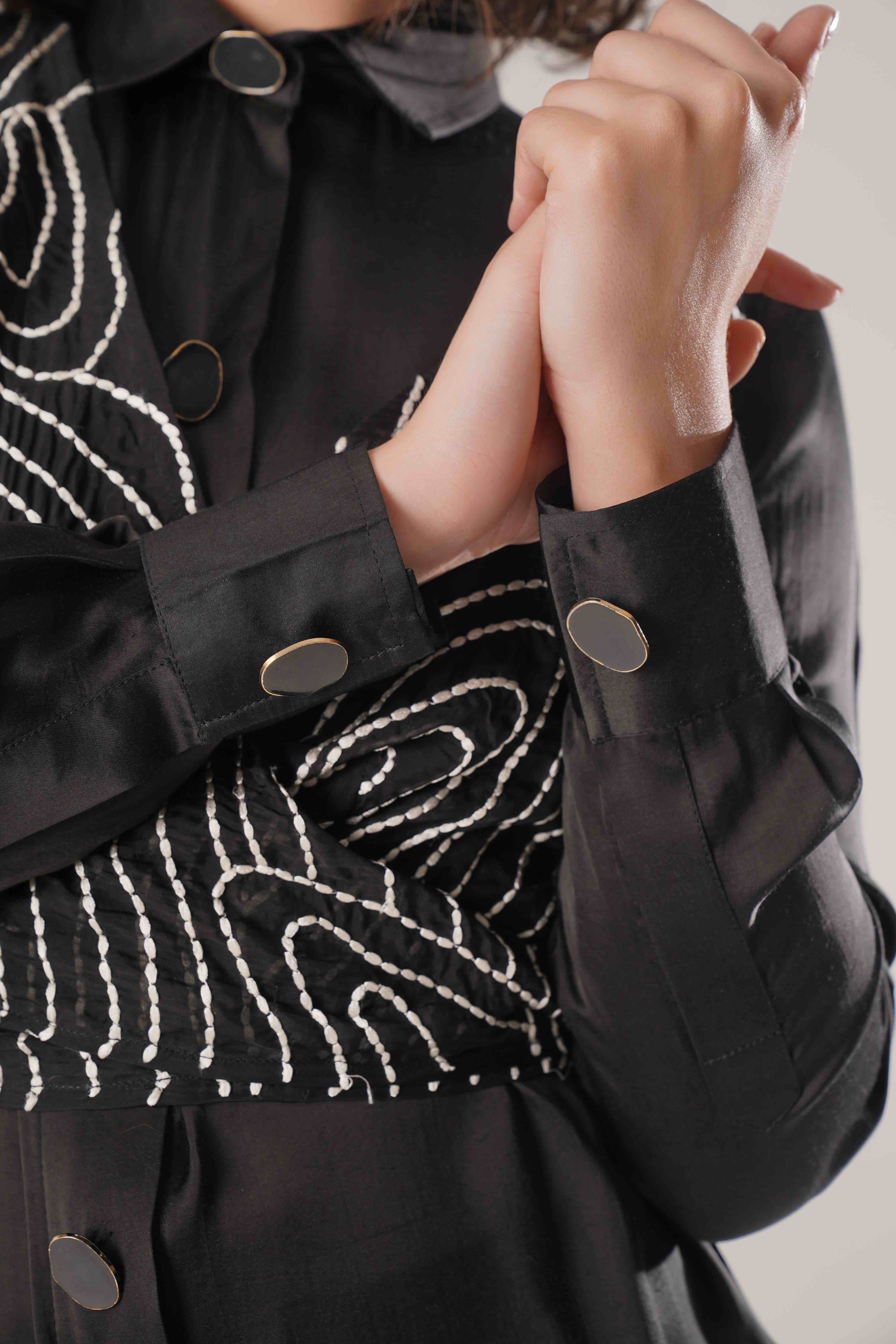 ATBW - FLOW Black Long Shirt Set