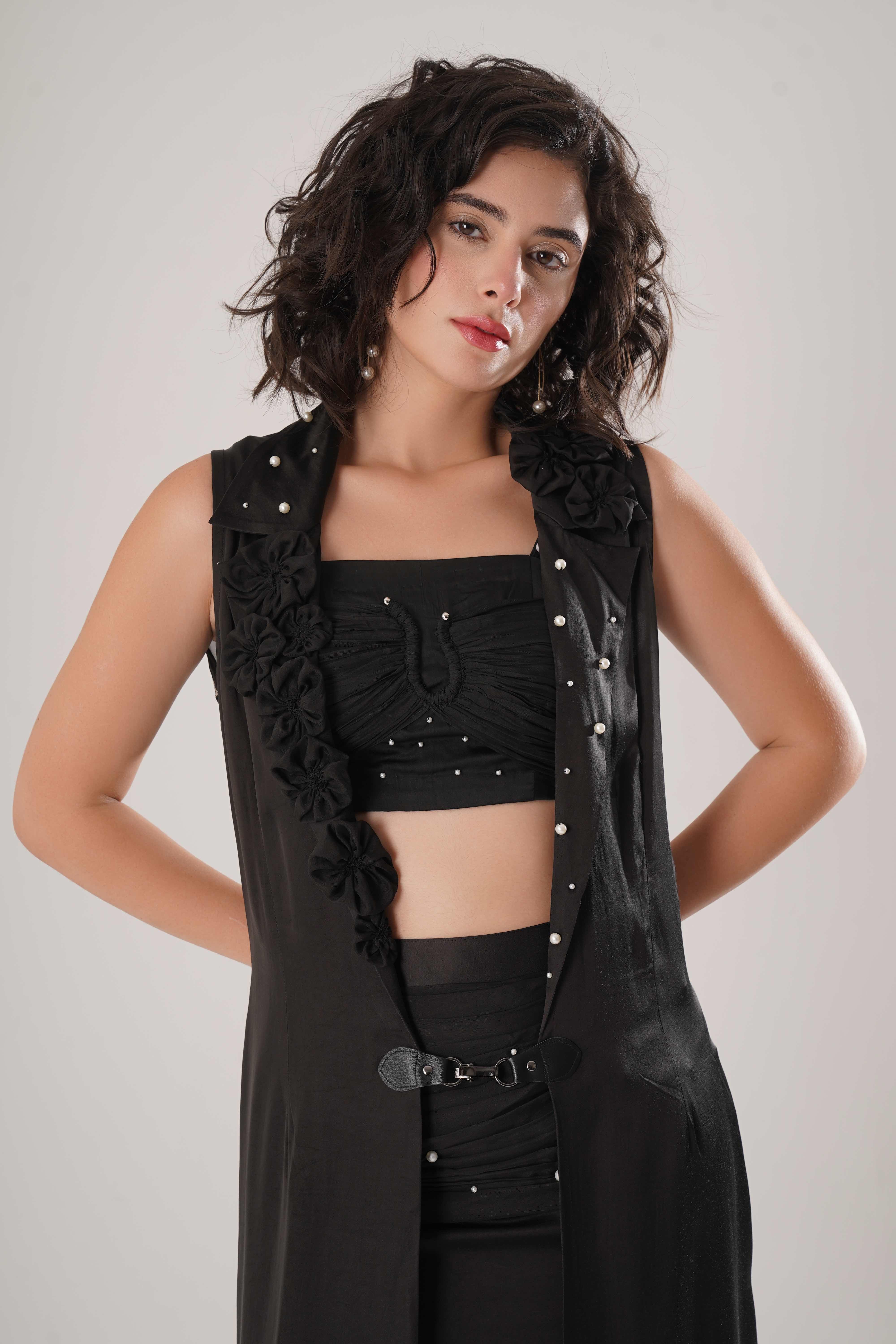 ATBW - FLOW Black Trench + Long Skirt + Black Bustier