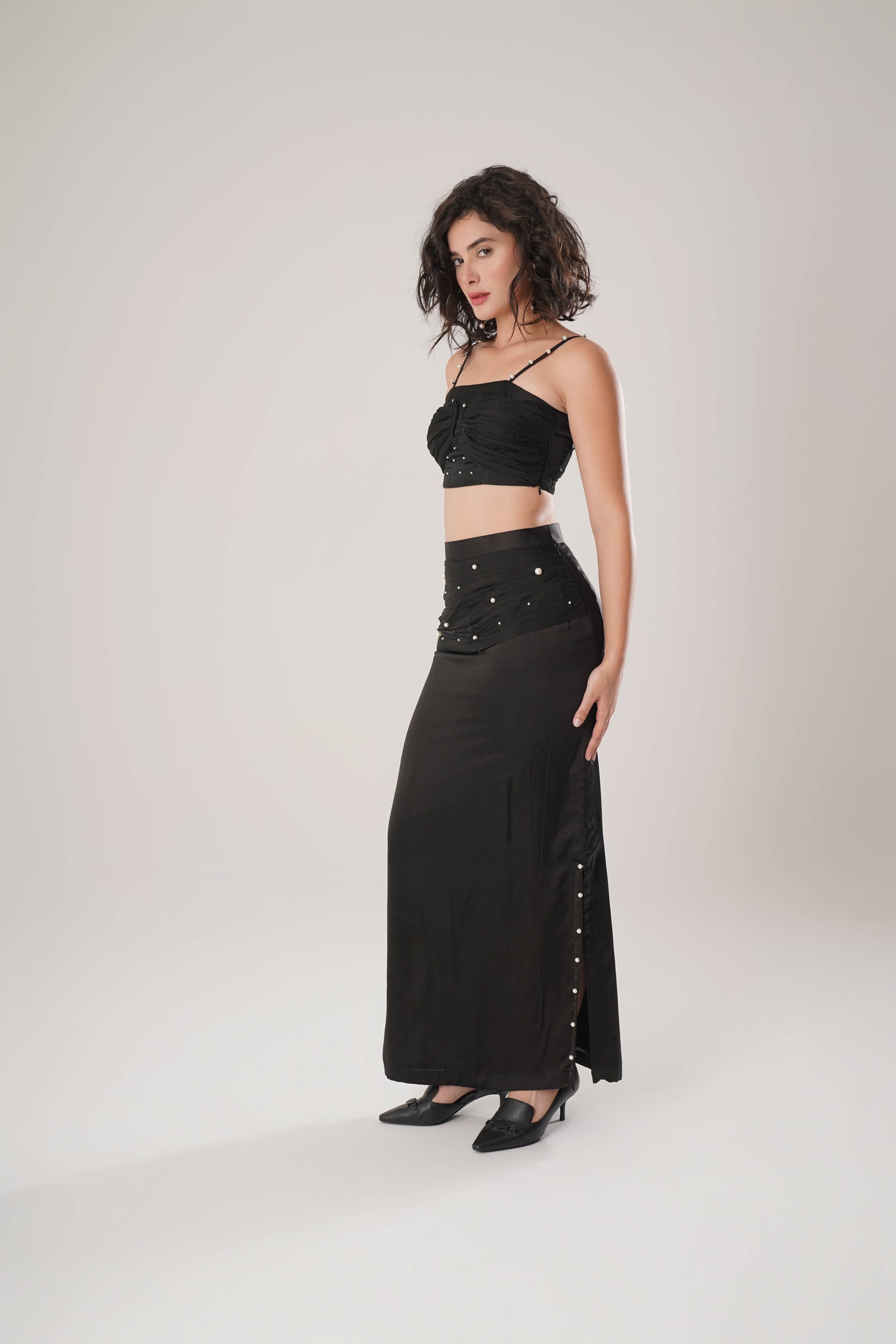 ATBW - FLOW Black Trench + Long Skirt + Black Bustier