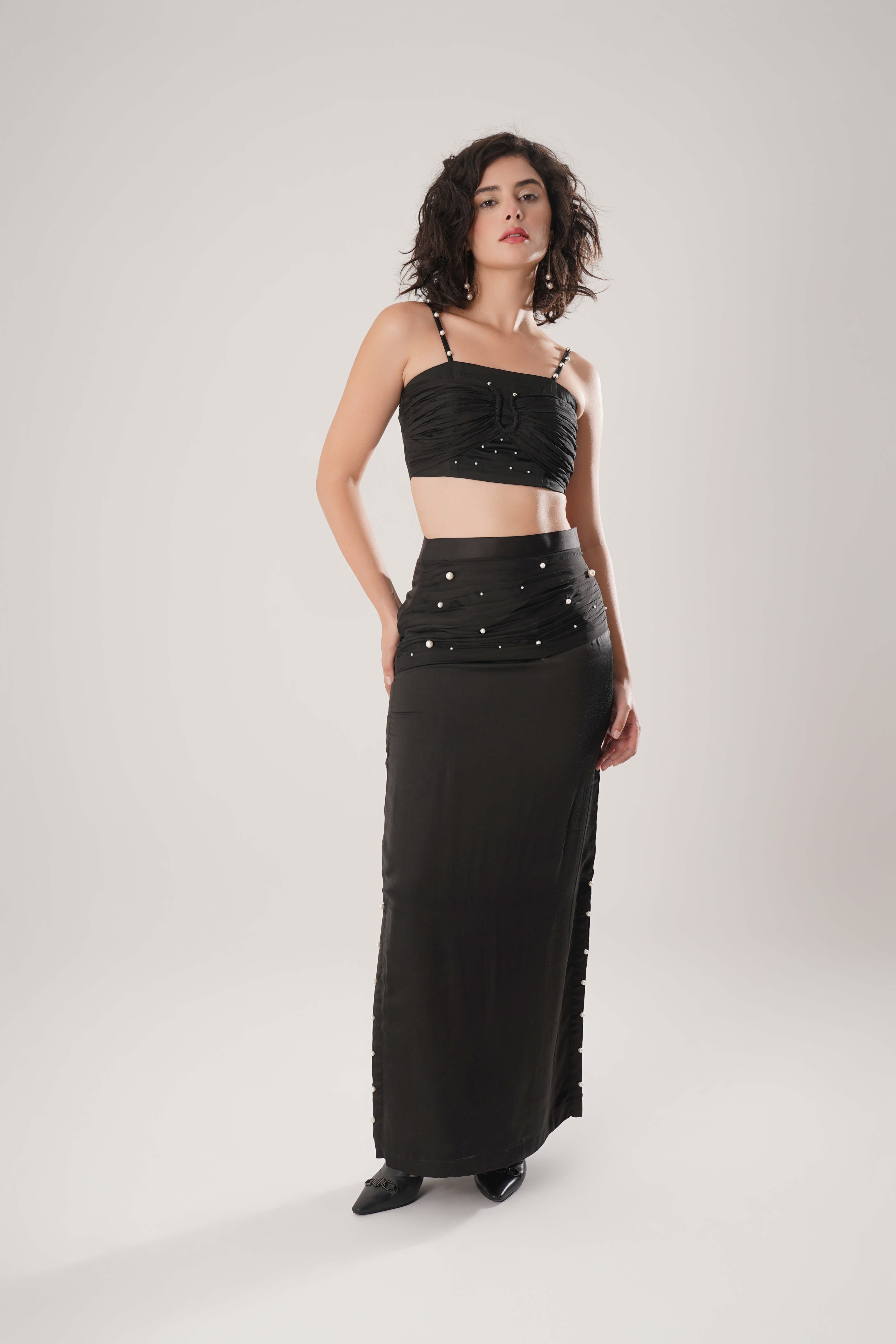 ATBW - FLOW Black Trench + Long Skirt + Black Bustier