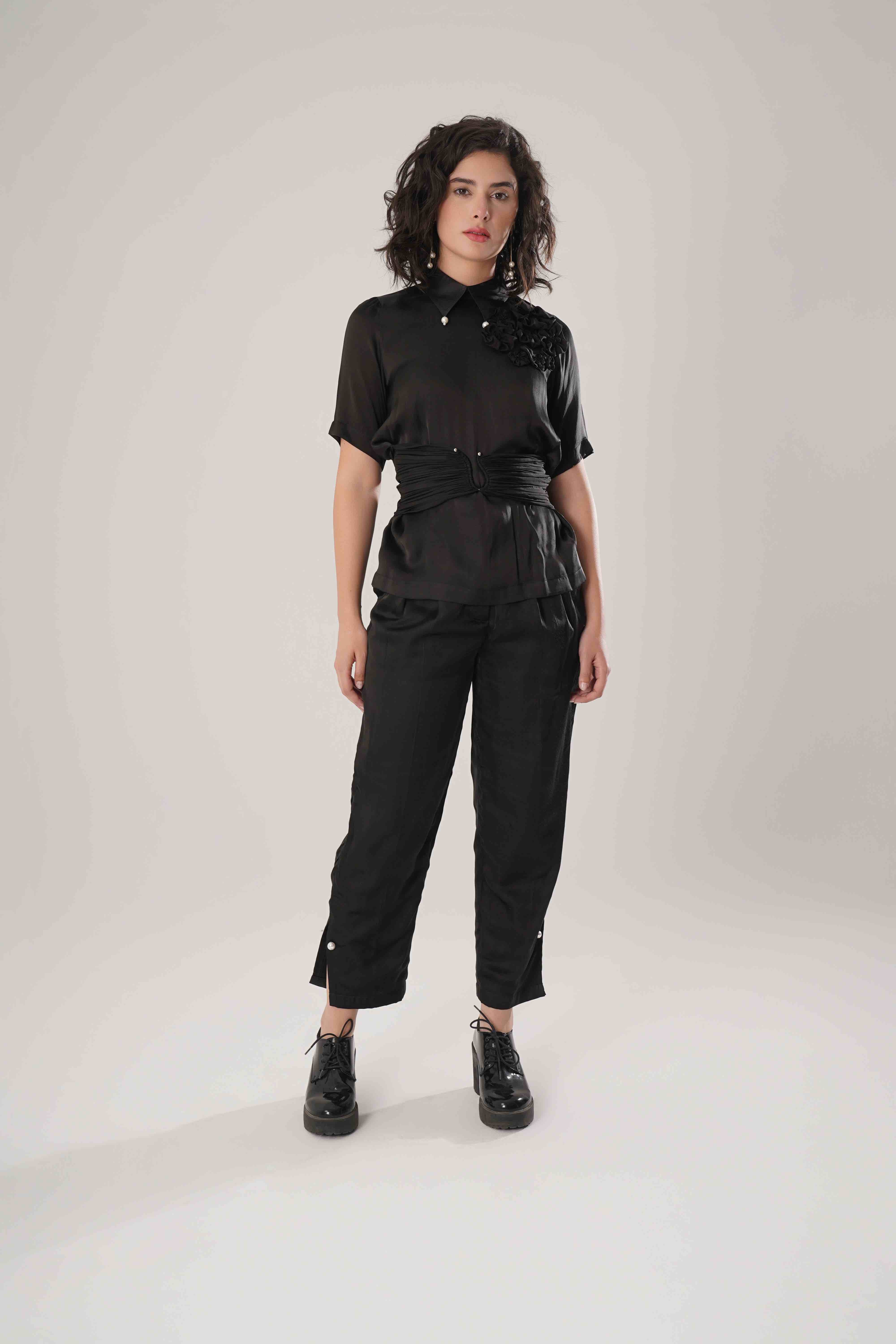 ATBW - FLOW Black Corset Shirt
