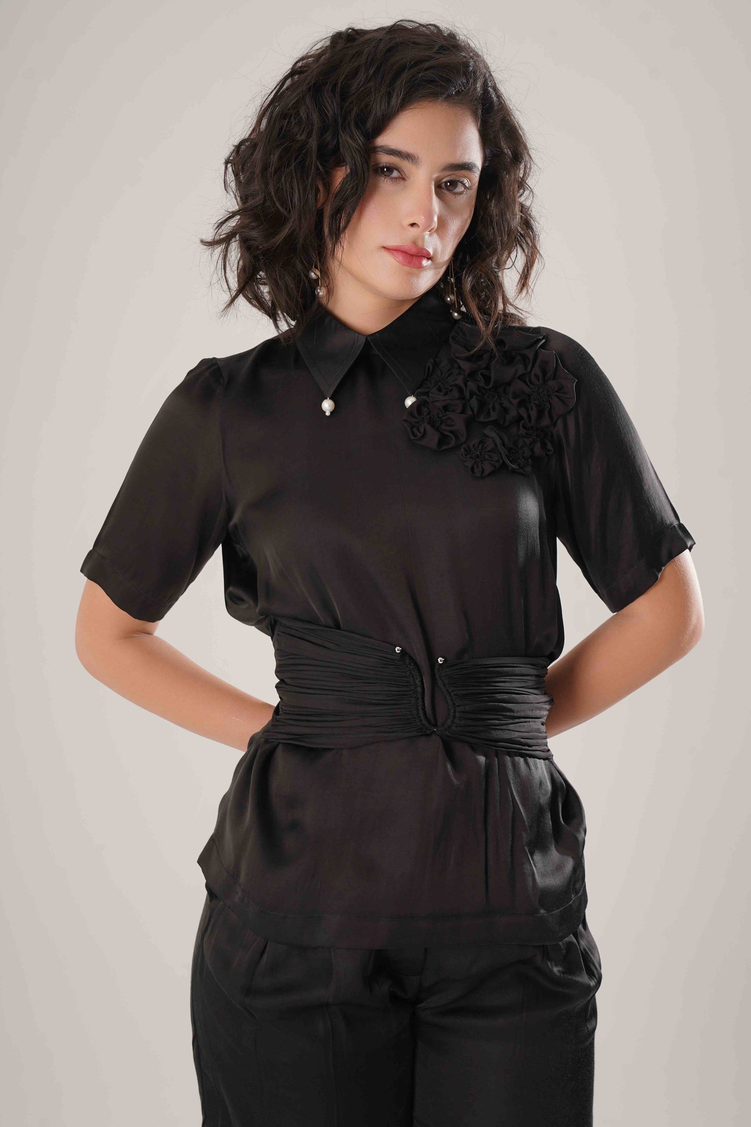 ATBW - FLOW Black Corset Shirt