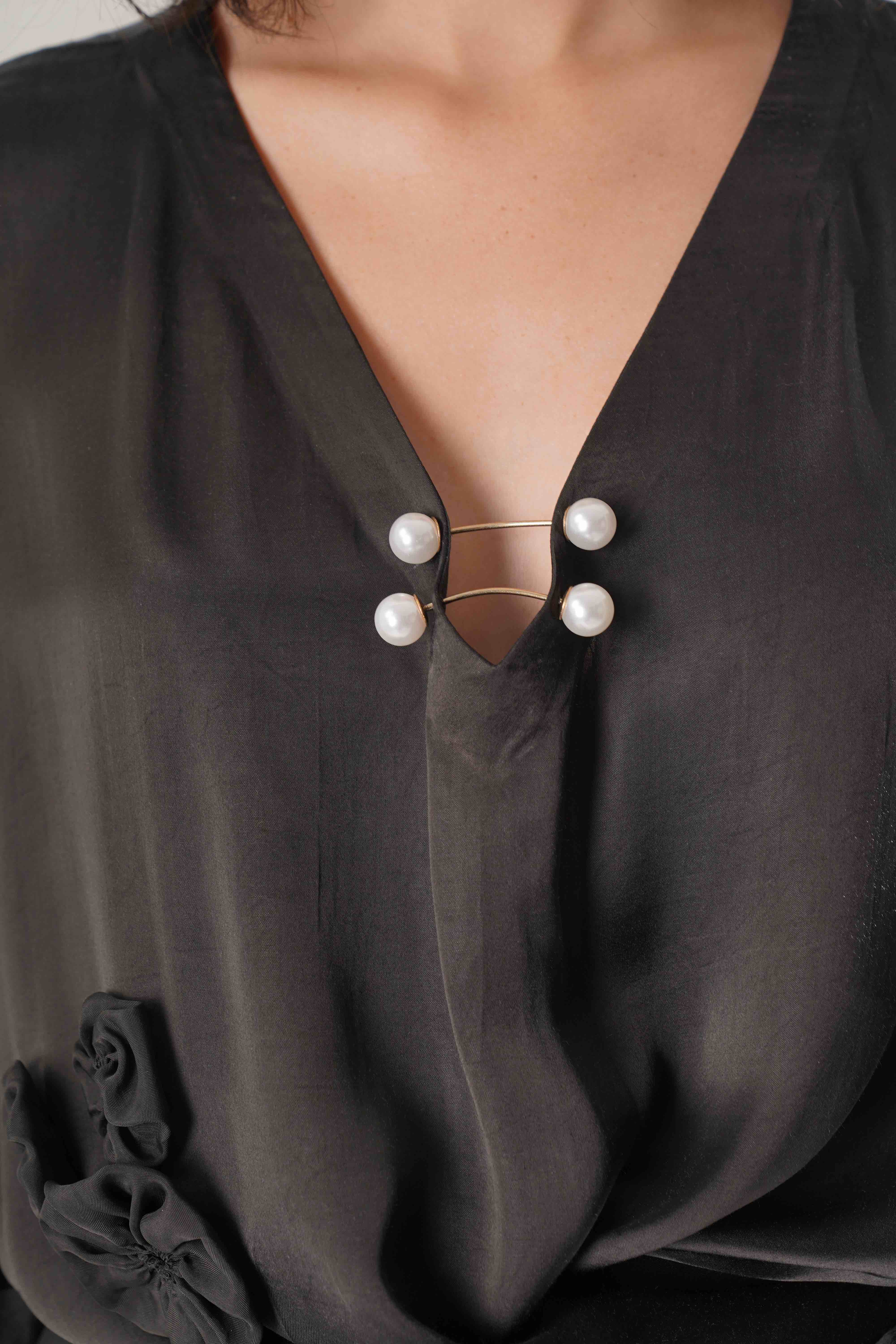 ATBW - FLOW Black Kaftan Tie Up Set