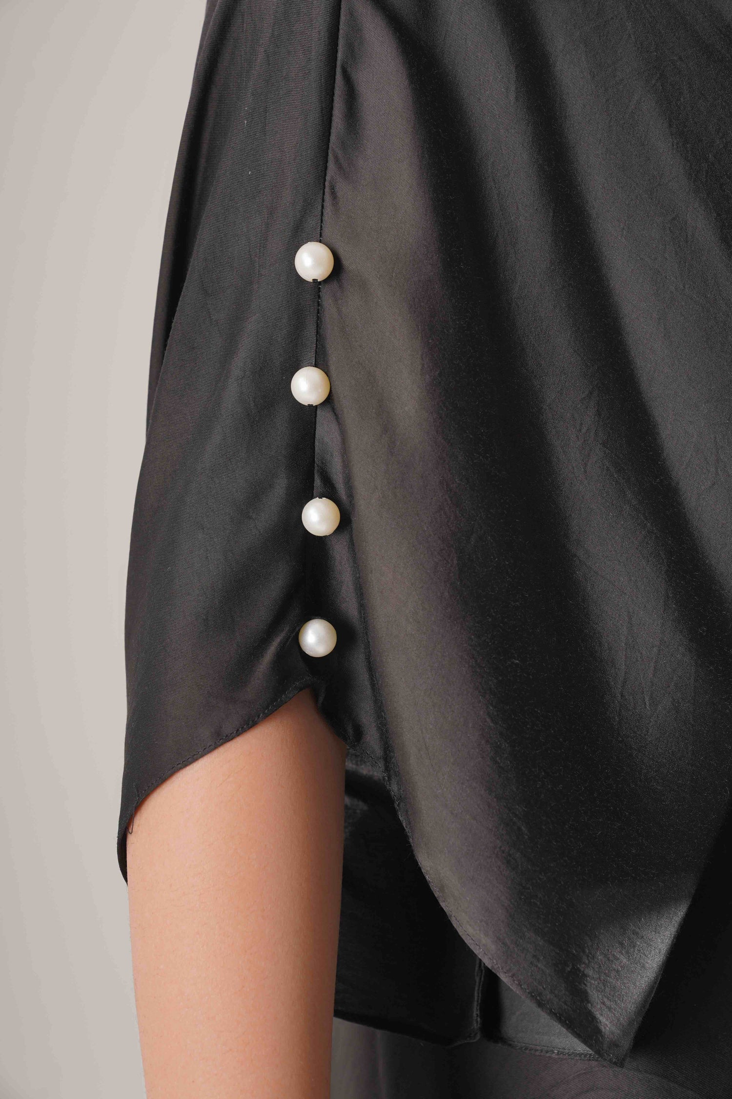 ATBW - FLOW Black Kaftan Tie Up Top