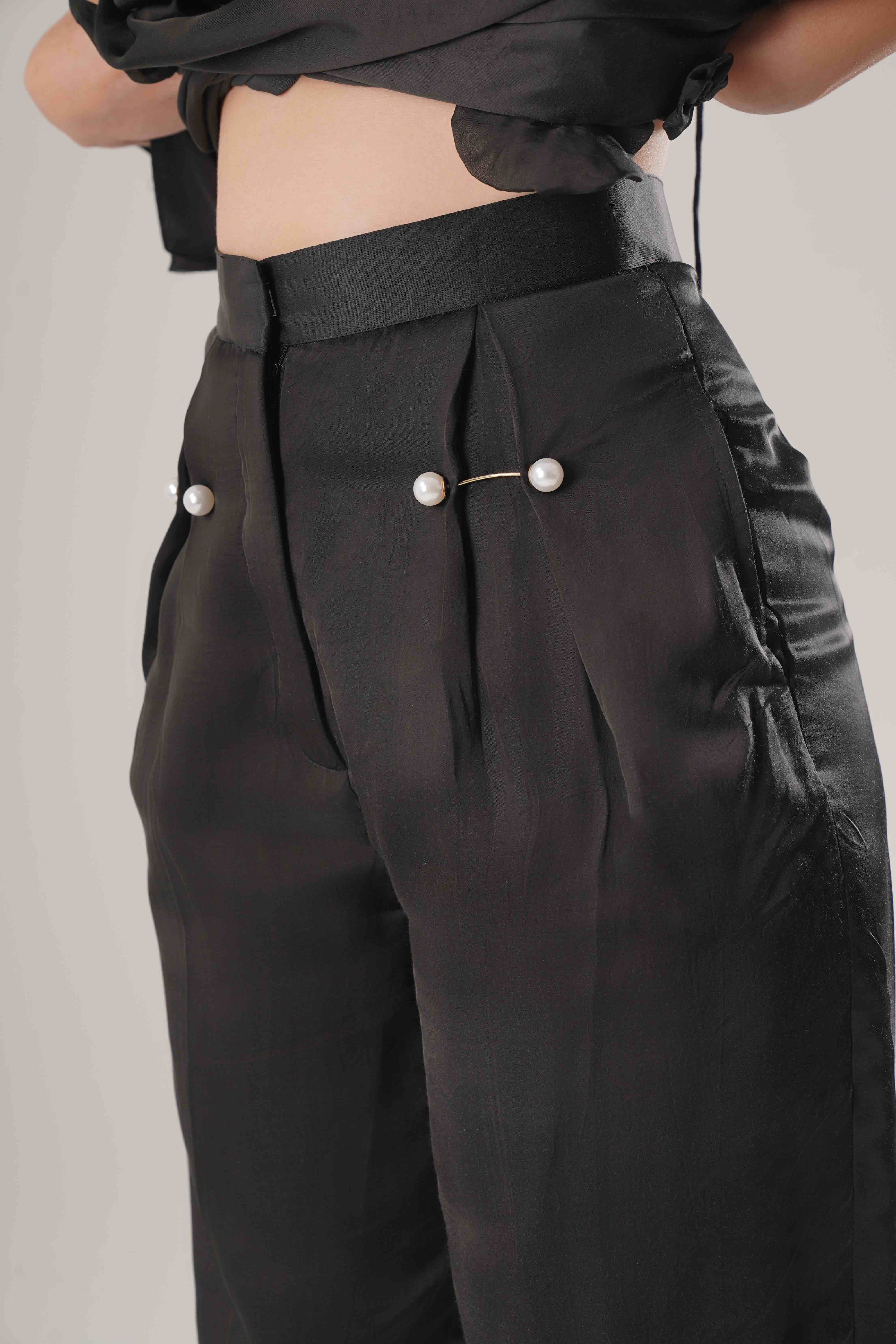 ATBW - FLOW Black Kaftan Tie Up Set