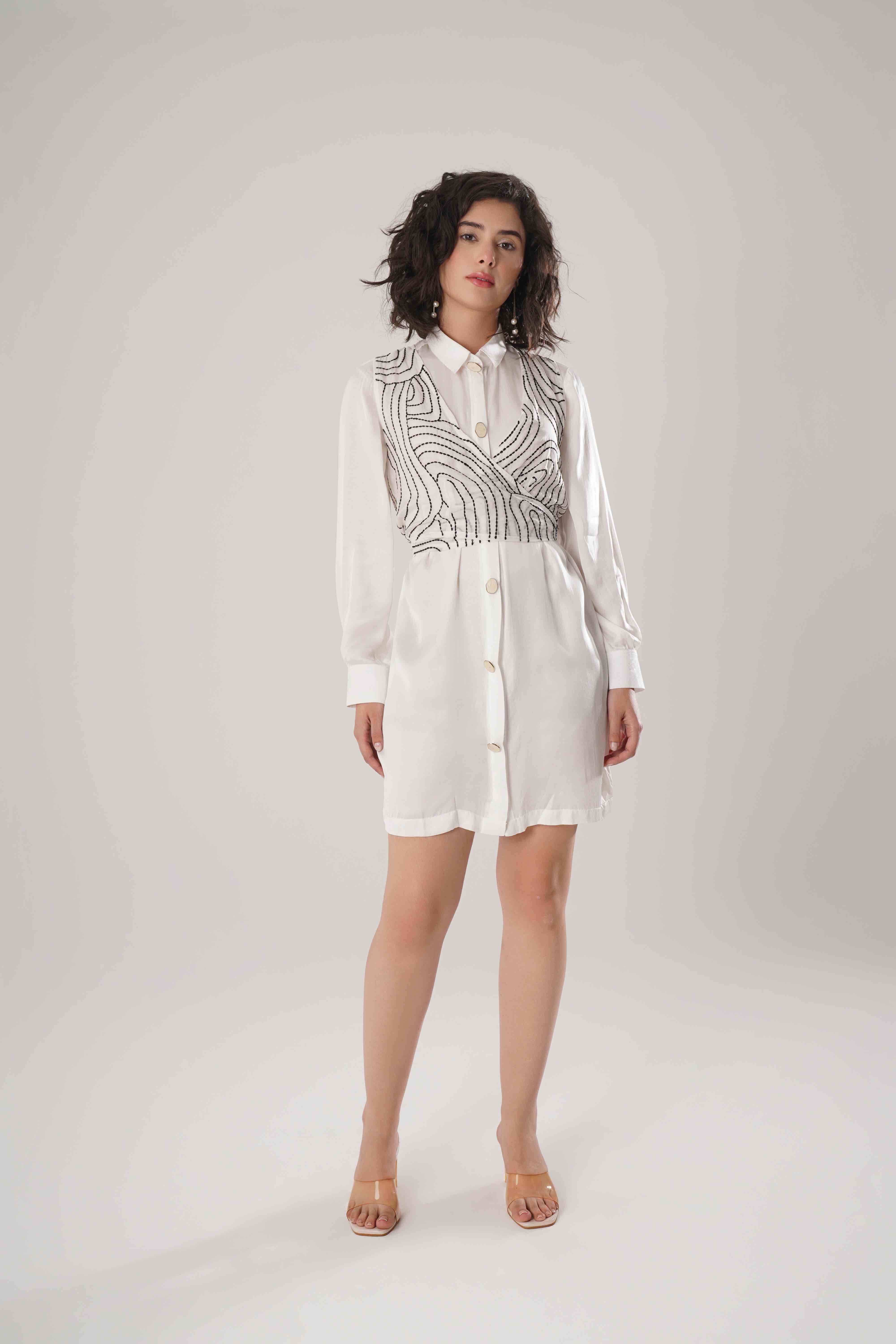 ATBW - FLOW White Long Shirt Set