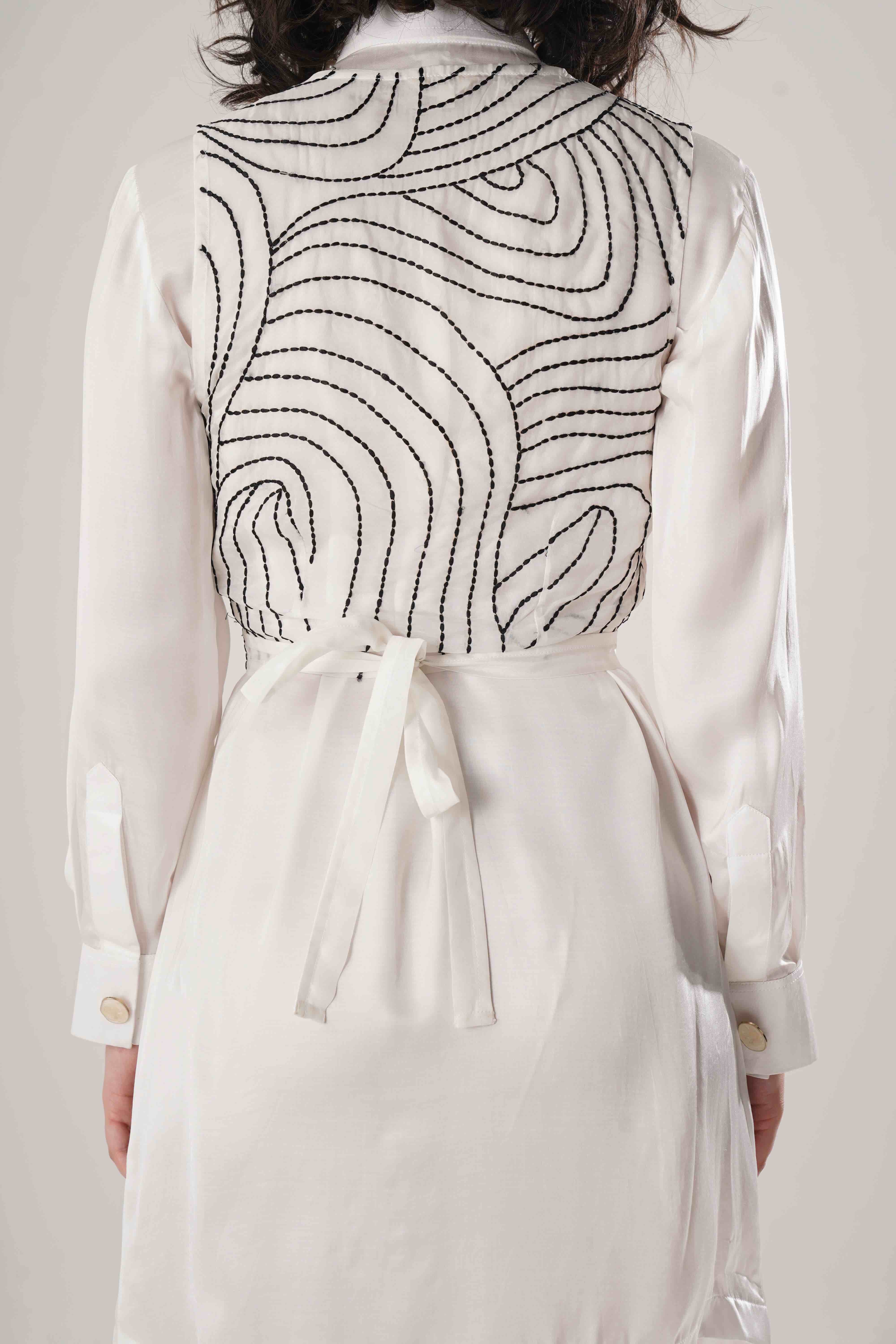 ATBW - FLOW White Long Shirt Set