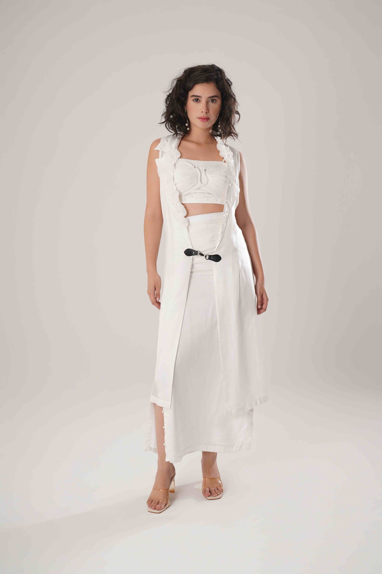 ATBW - FLOW White Trench + Long Skirt + White Bustier