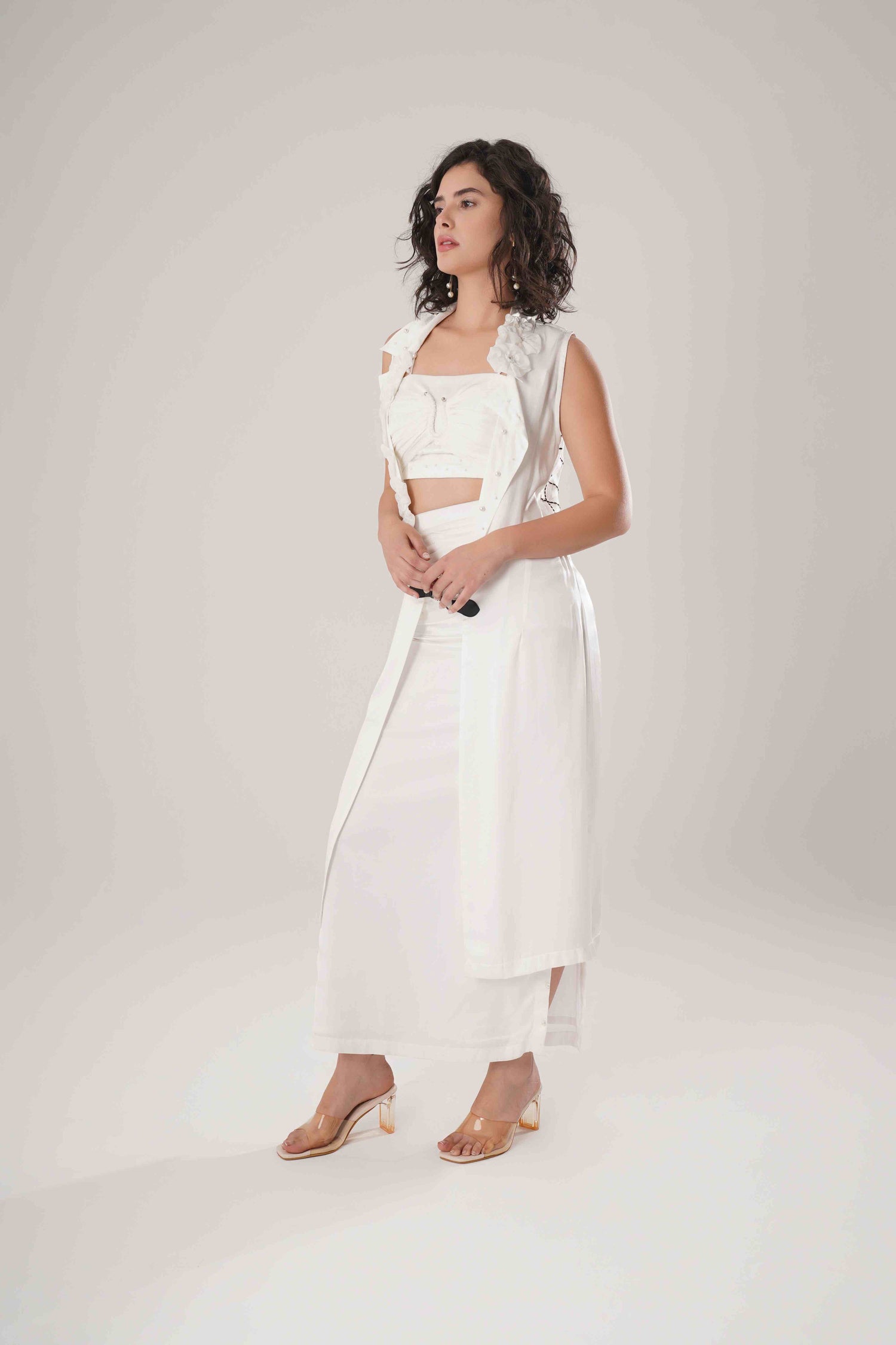 ATBW - FLOW White Trench + Long Skirt + White Bustier
