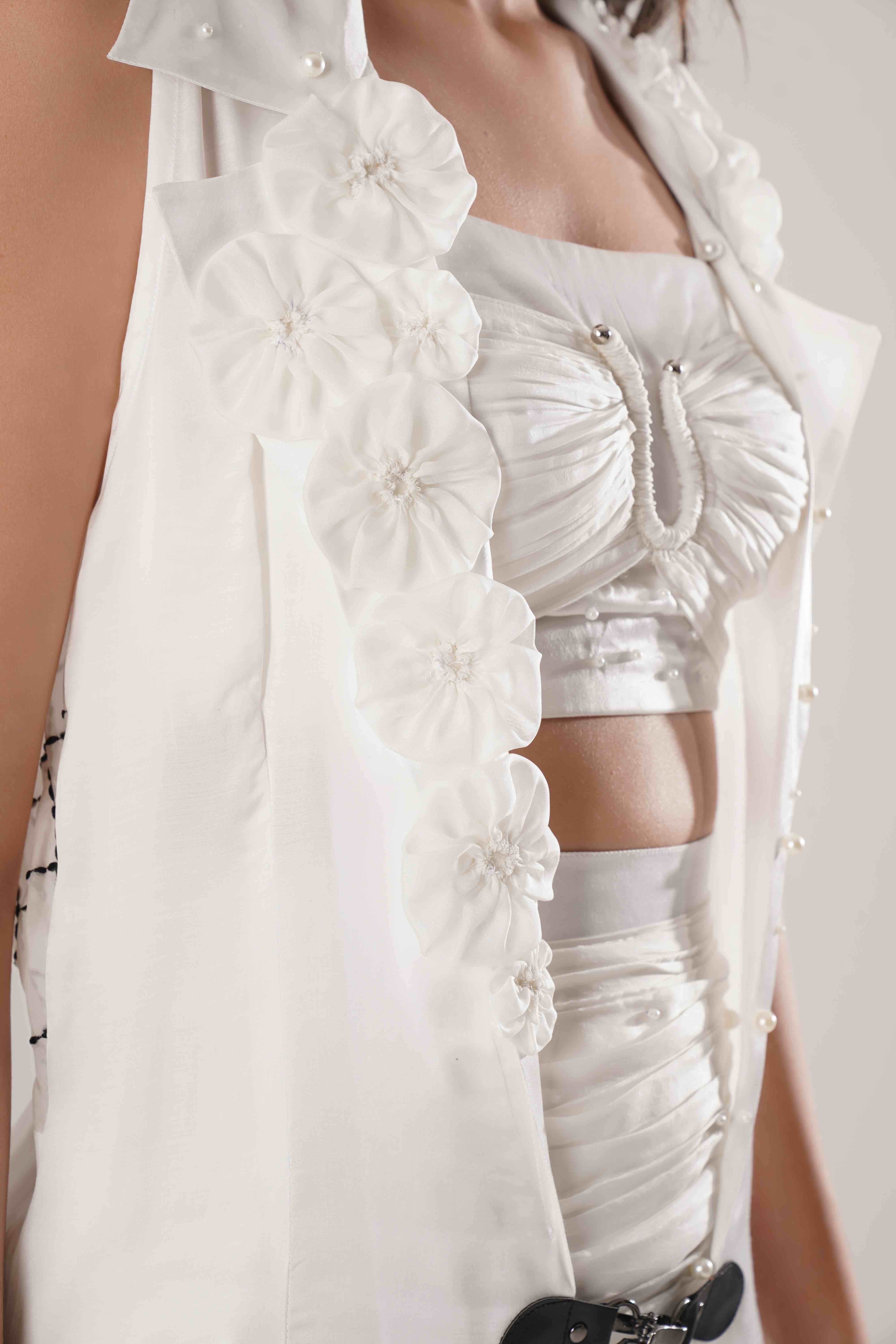 ATBW - FLOW White Trench + Long Skirt + White Bustier