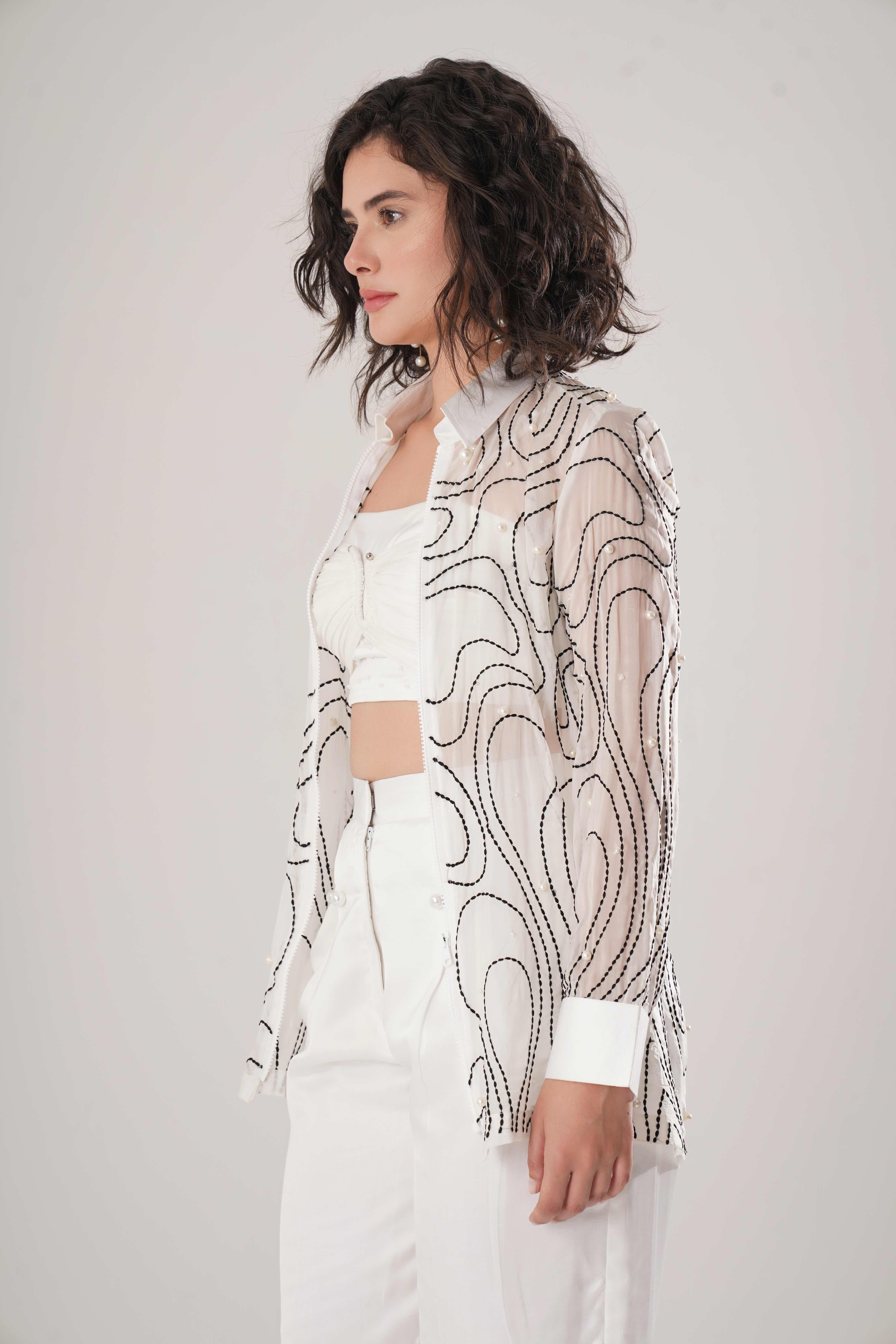 ATBW - FLOW White Embroidered Shirt
