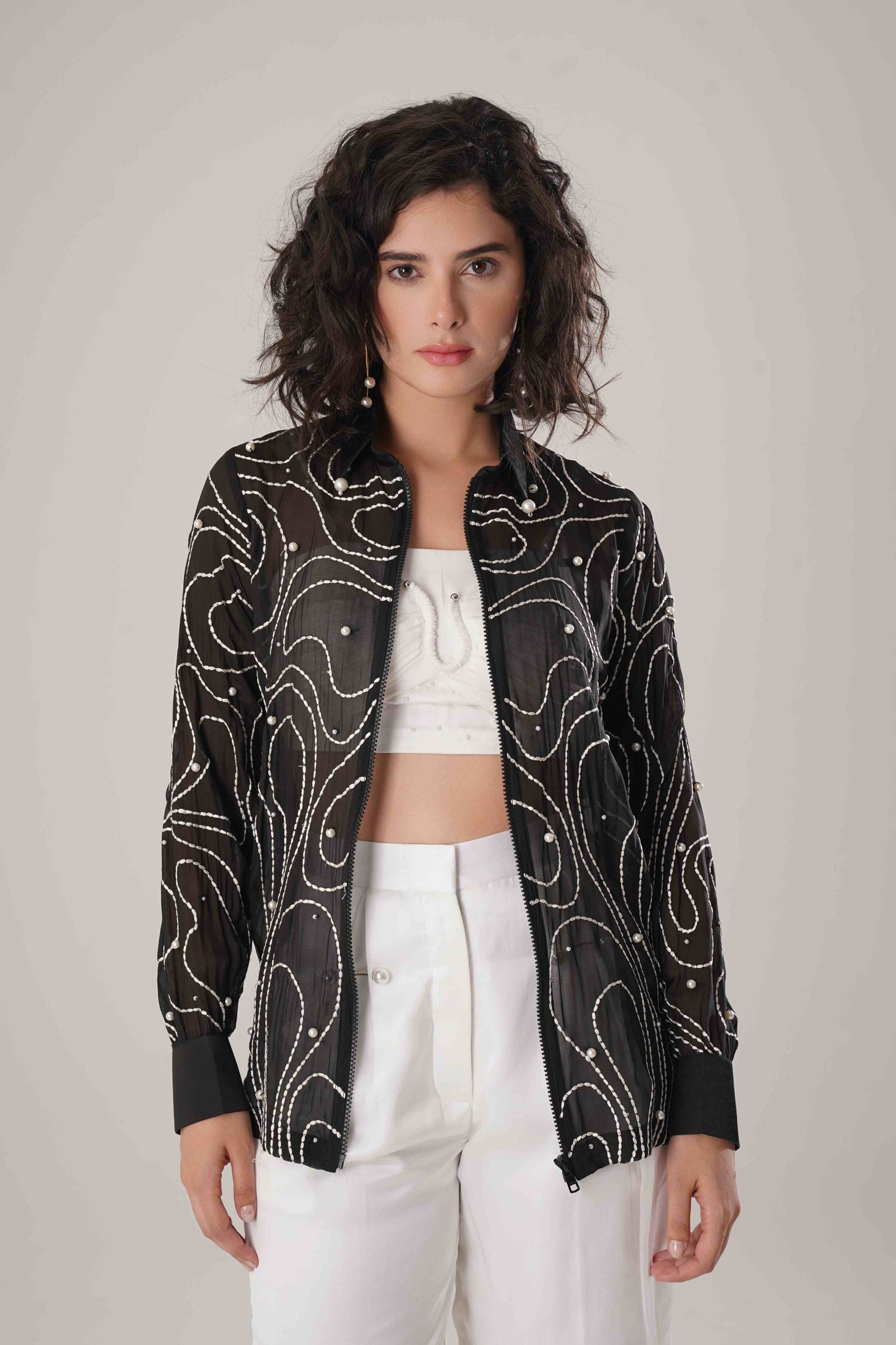 ATBW - FLOW Black Embroidered Shirt