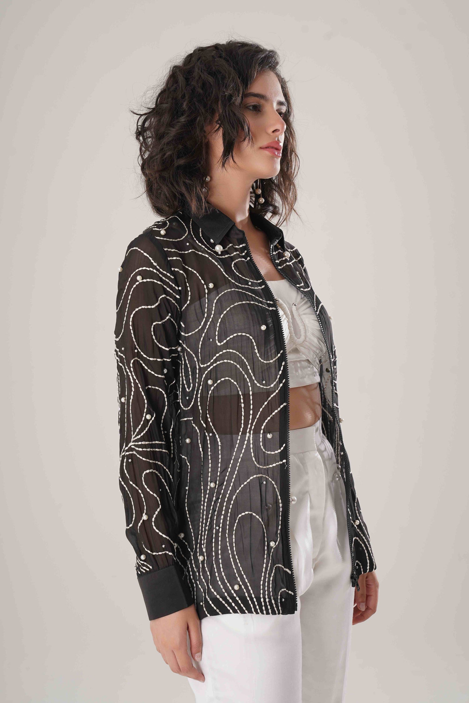 ATBW - FLOW Black Embroidered Shirt